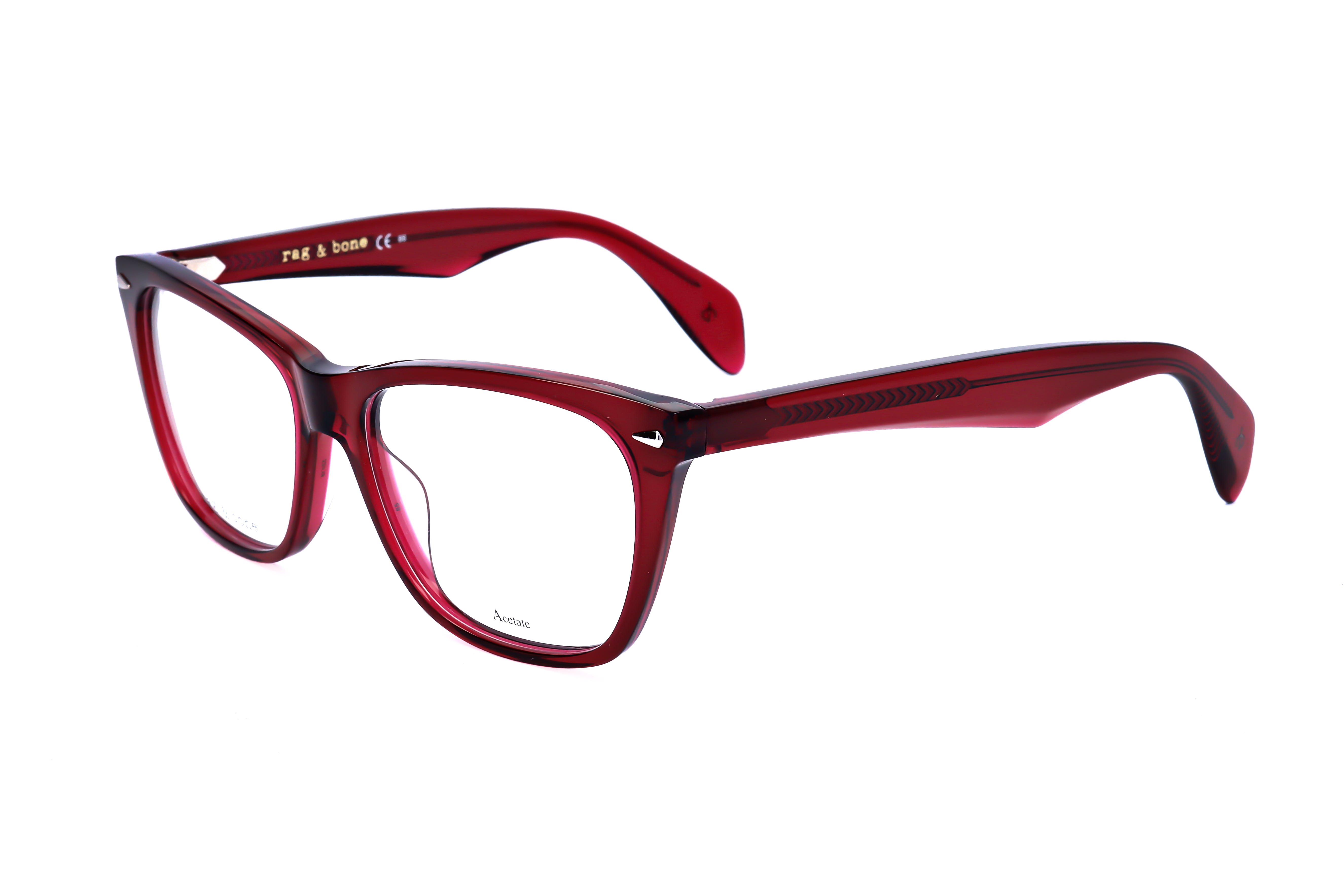 Rag & Bone Women's 53 mm Burgundy Eyeglasses RNB3013-LHF-53