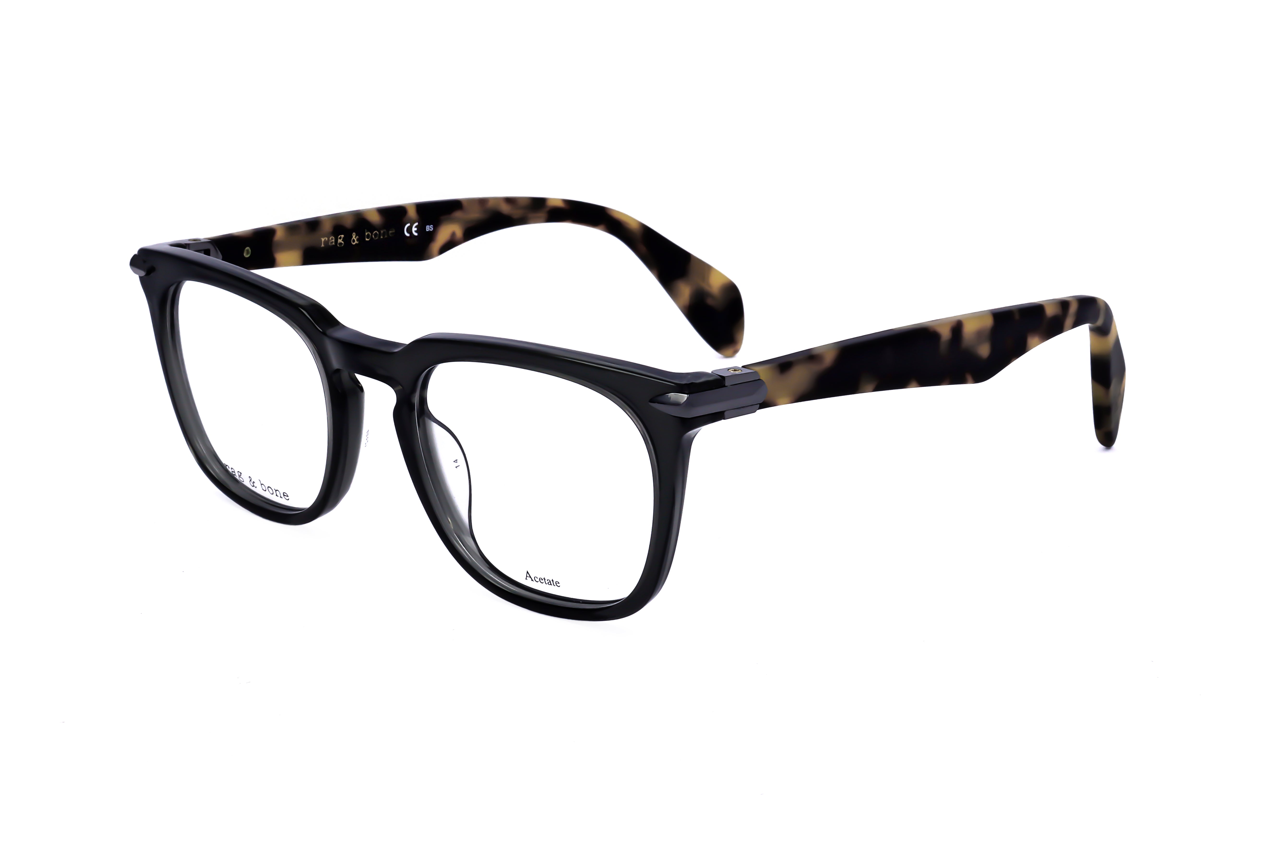 Rag & Bone Men's 49mm Khaki Havana Eyeglasses RNB7008-T6V-49