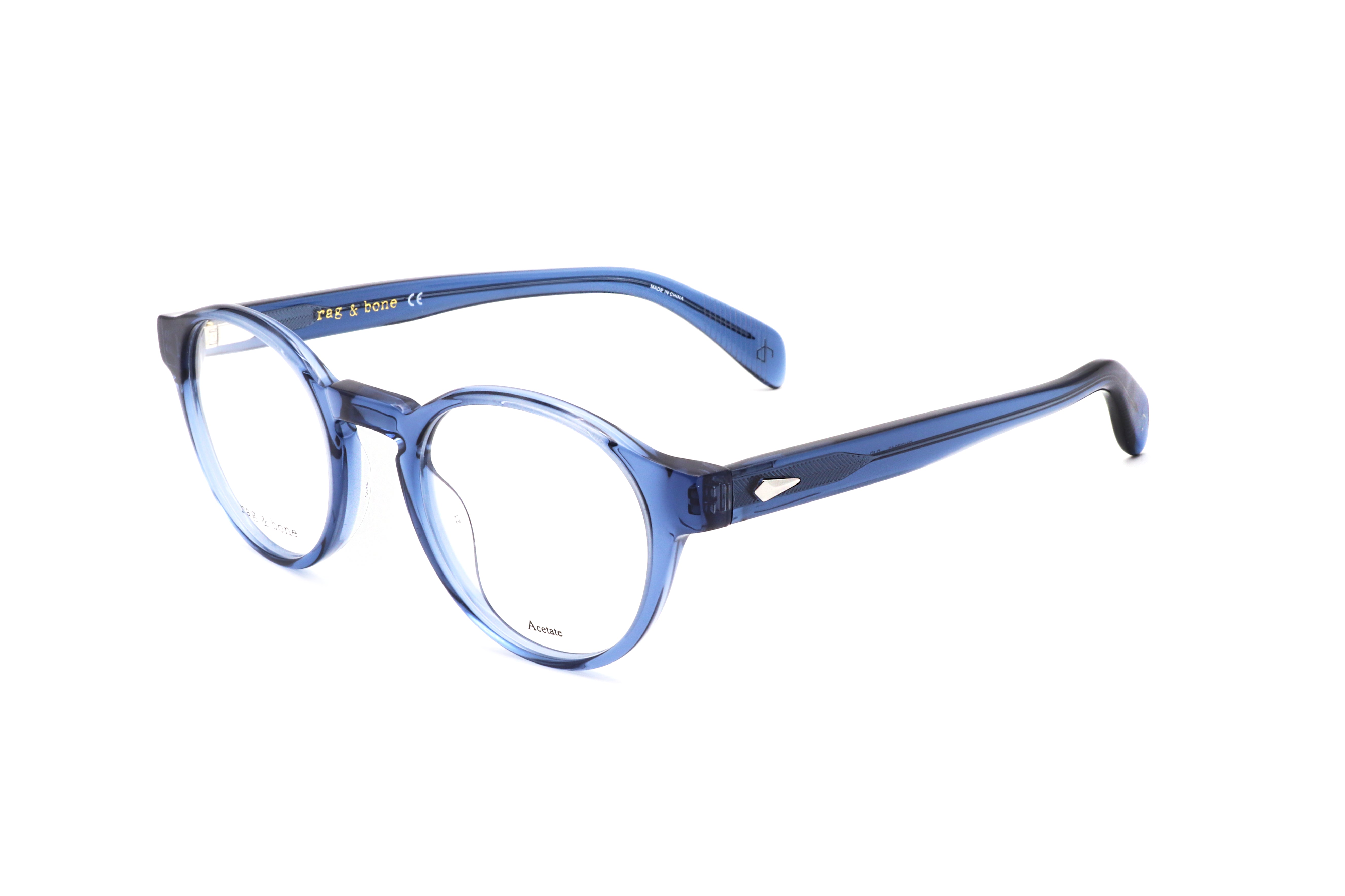 Rag & Bone Men's 48mm Blue Eyeglasses RNB7042-PJP-48