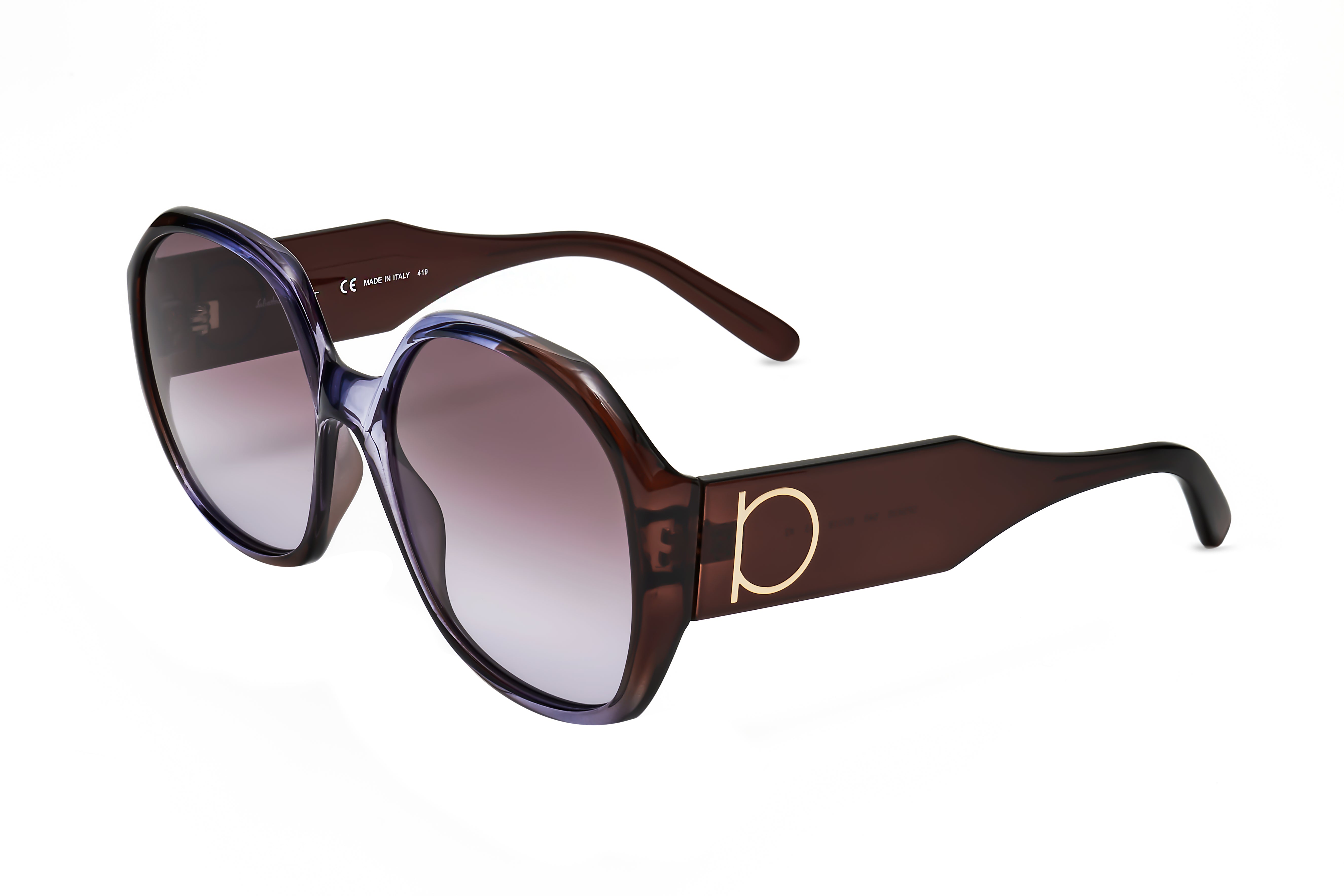 Ferragamo Fashion Women's 60 mm Violet Brown Gradient Sunglasses SF943S-6018546