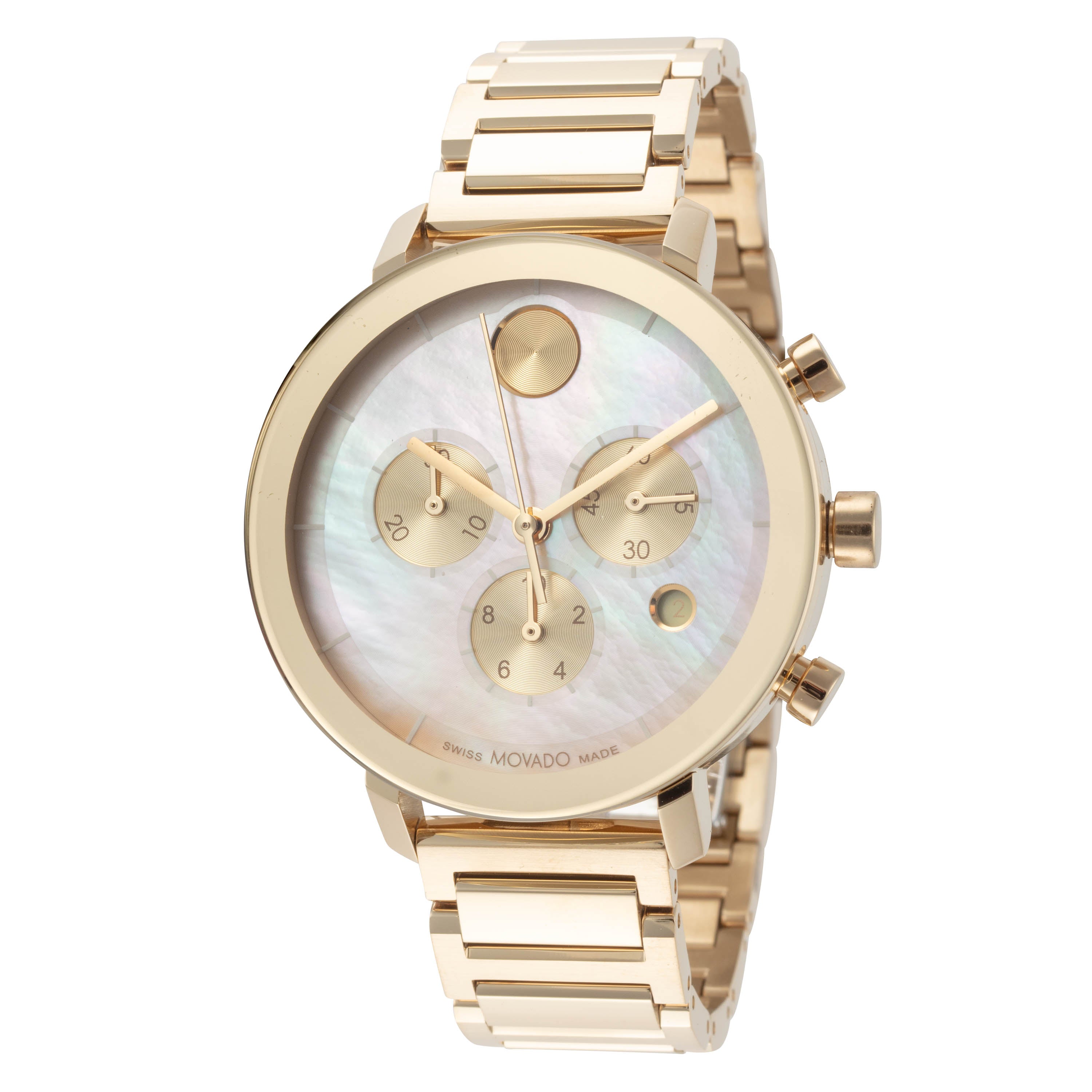 Movado Women's Bold Evolution Gold Tone 38mm Quartz Chronograph Watch 3600788