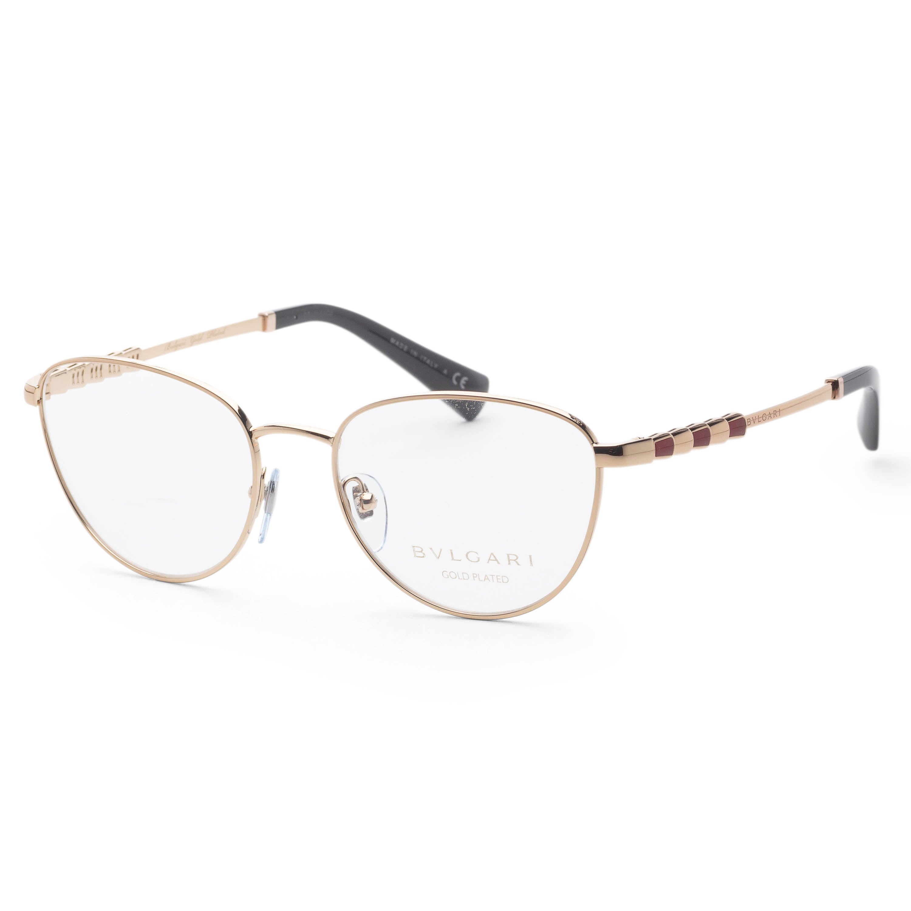 Bulgari Women's 54mm Rose Gold Plated Eyeglasses BV2215KB-395-54