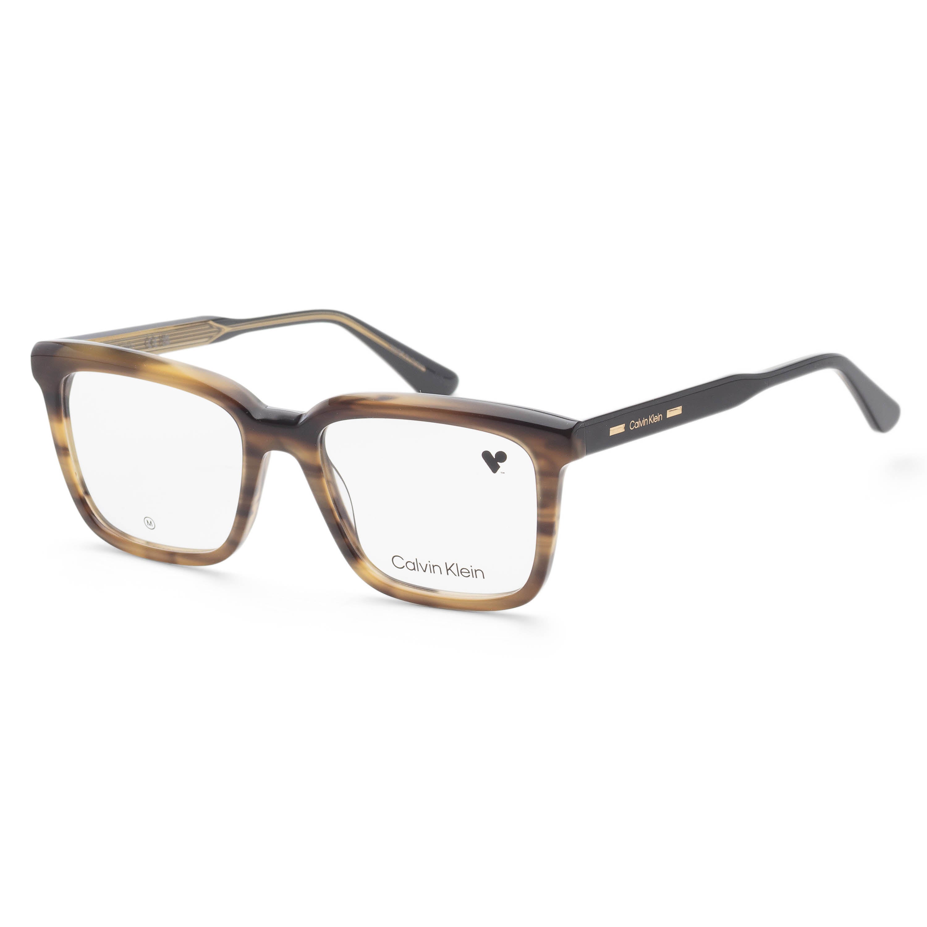 Calvin Klein Unisex 53mm Khaki Havana Eyeglasses CK24516-341