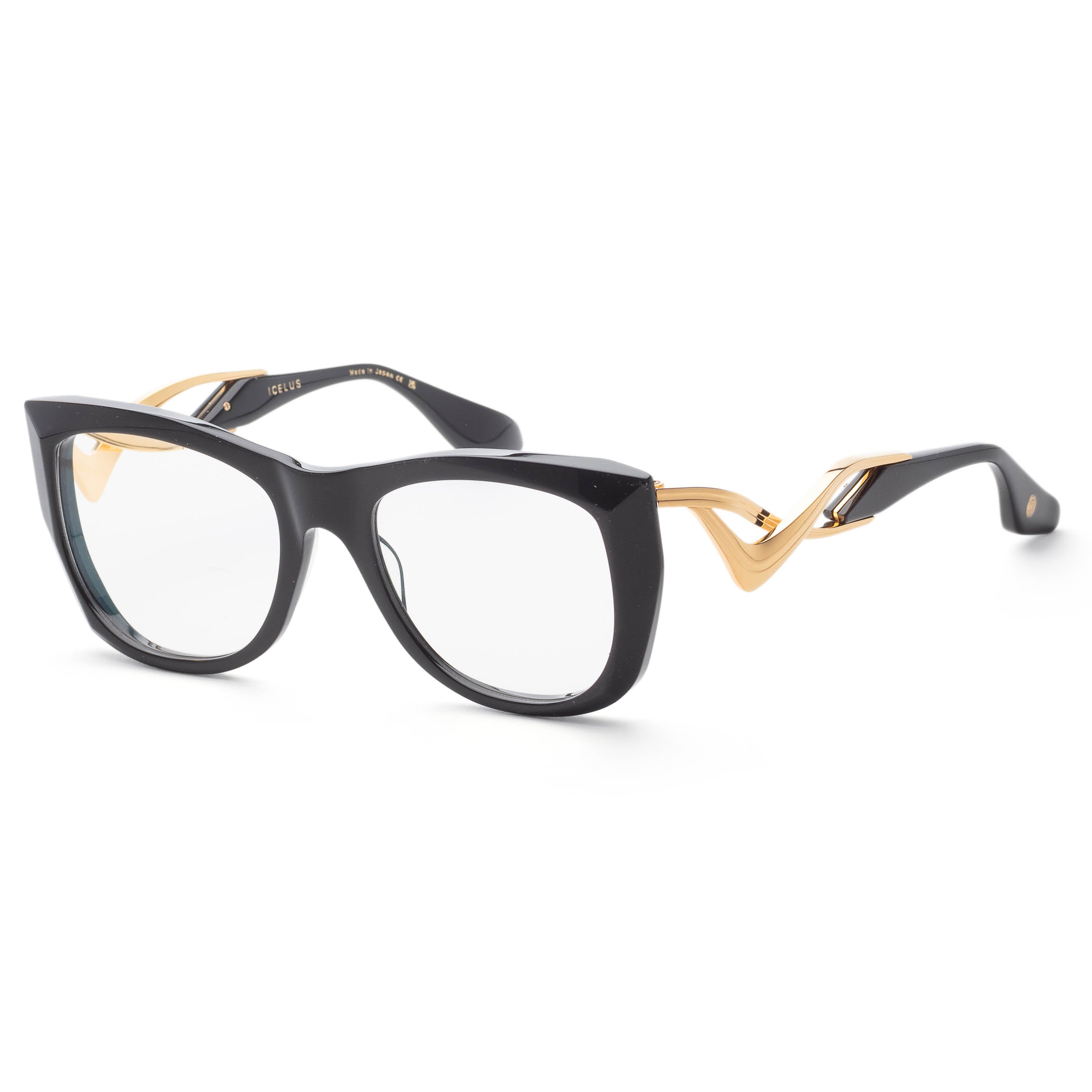 Dita Women's Icelus 55mm Black Gold Eyeglasses DTX438-A-01