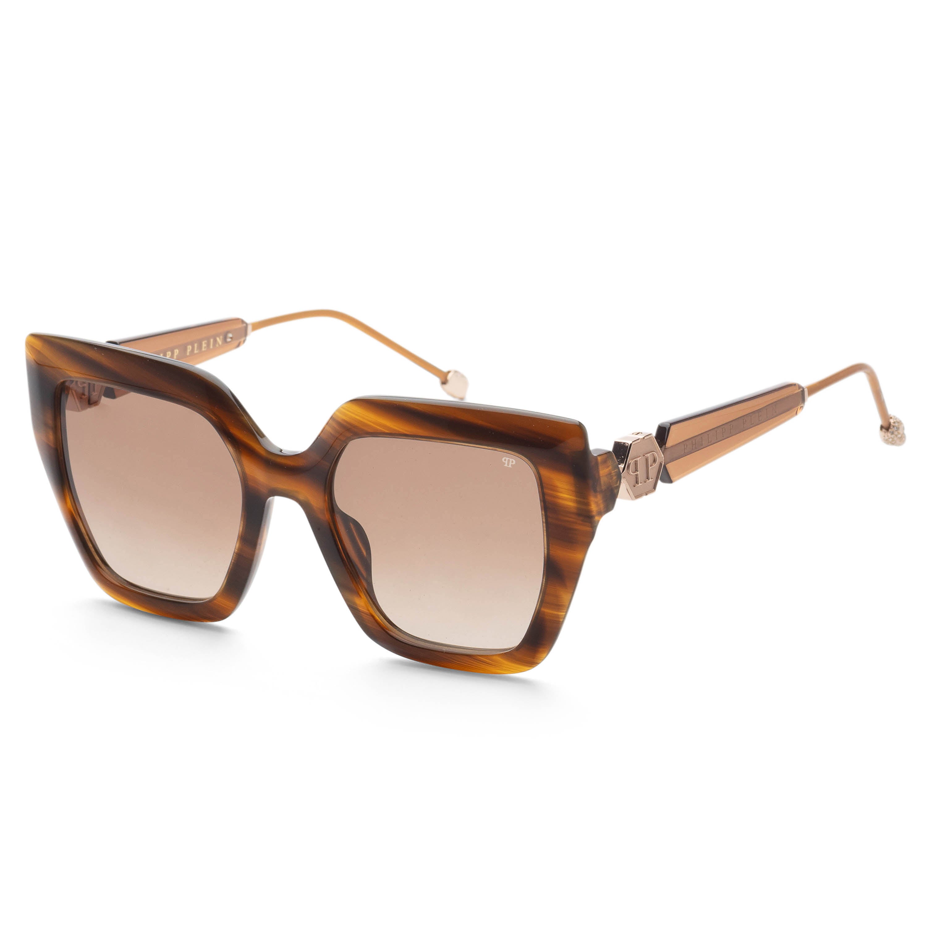 Philipp Plein Women's 53mm Wavy Brown Sunglasses SPP064S5303BQ