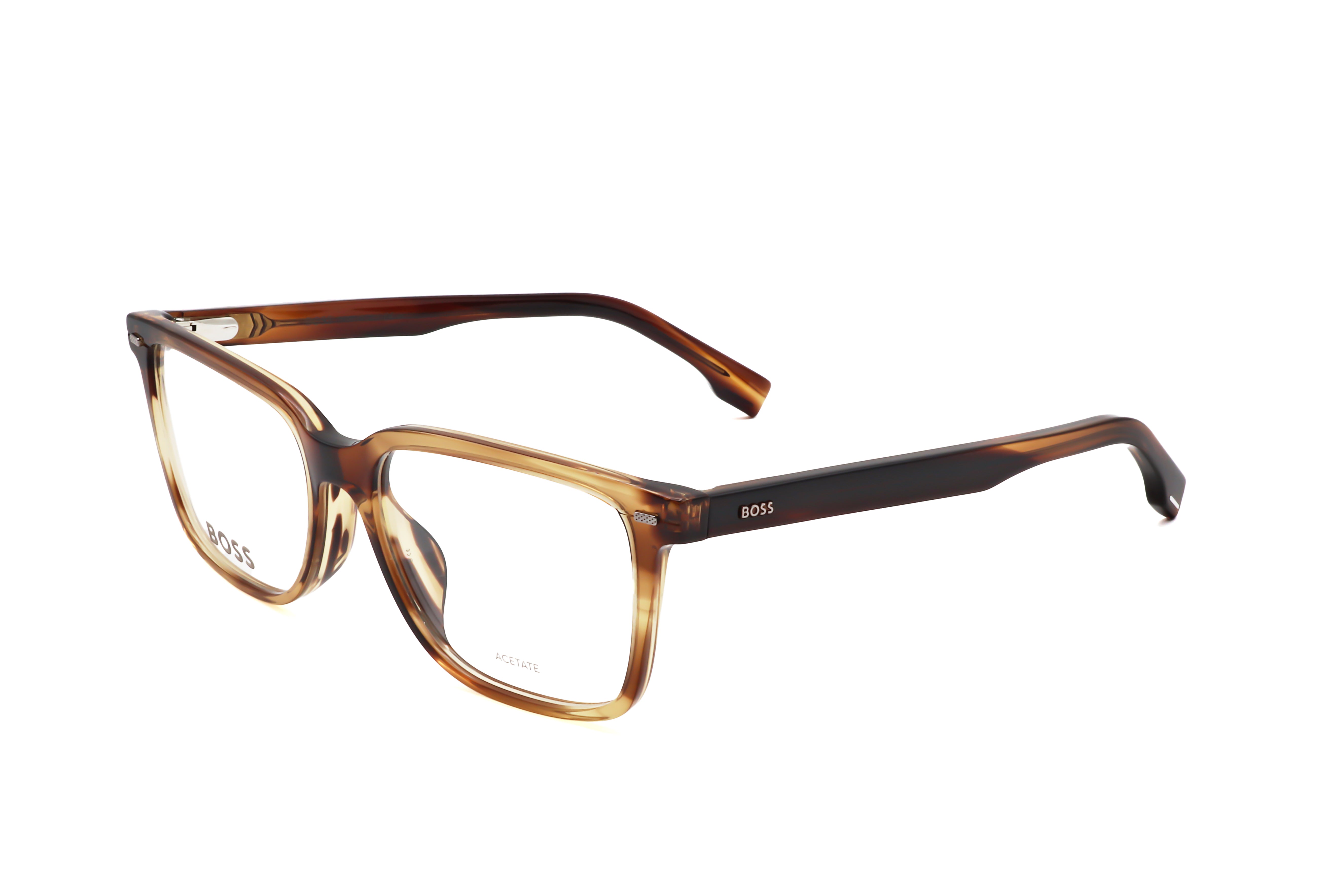 Hugo Boss Men's 55mm Striped Brown Ruthenium Eyeglasses BOSS1480-F-6KM-55