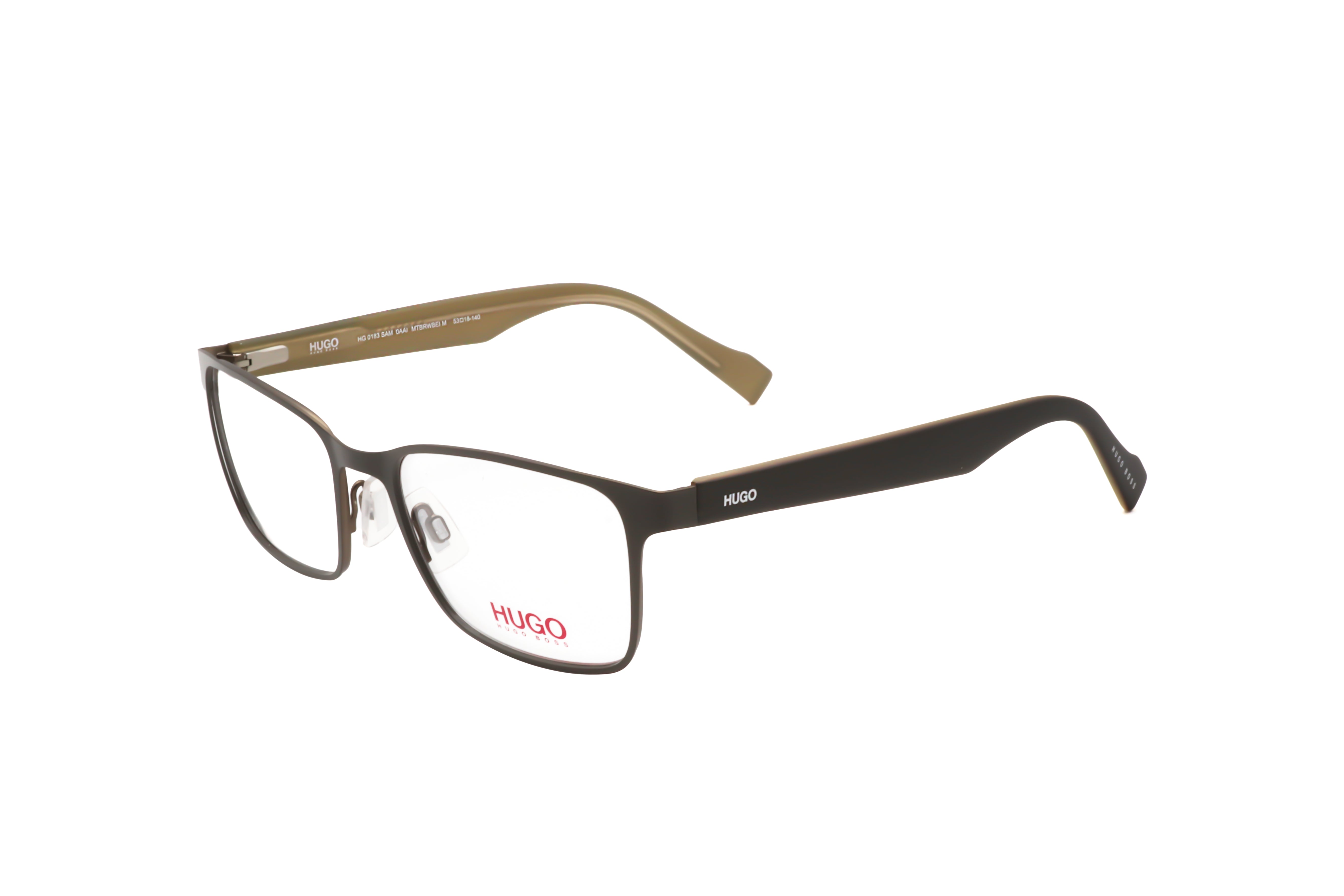 Hugo Boss Men's 53mm Matte Brown Beige Eyeglasses HG0183SAM-AAI-53