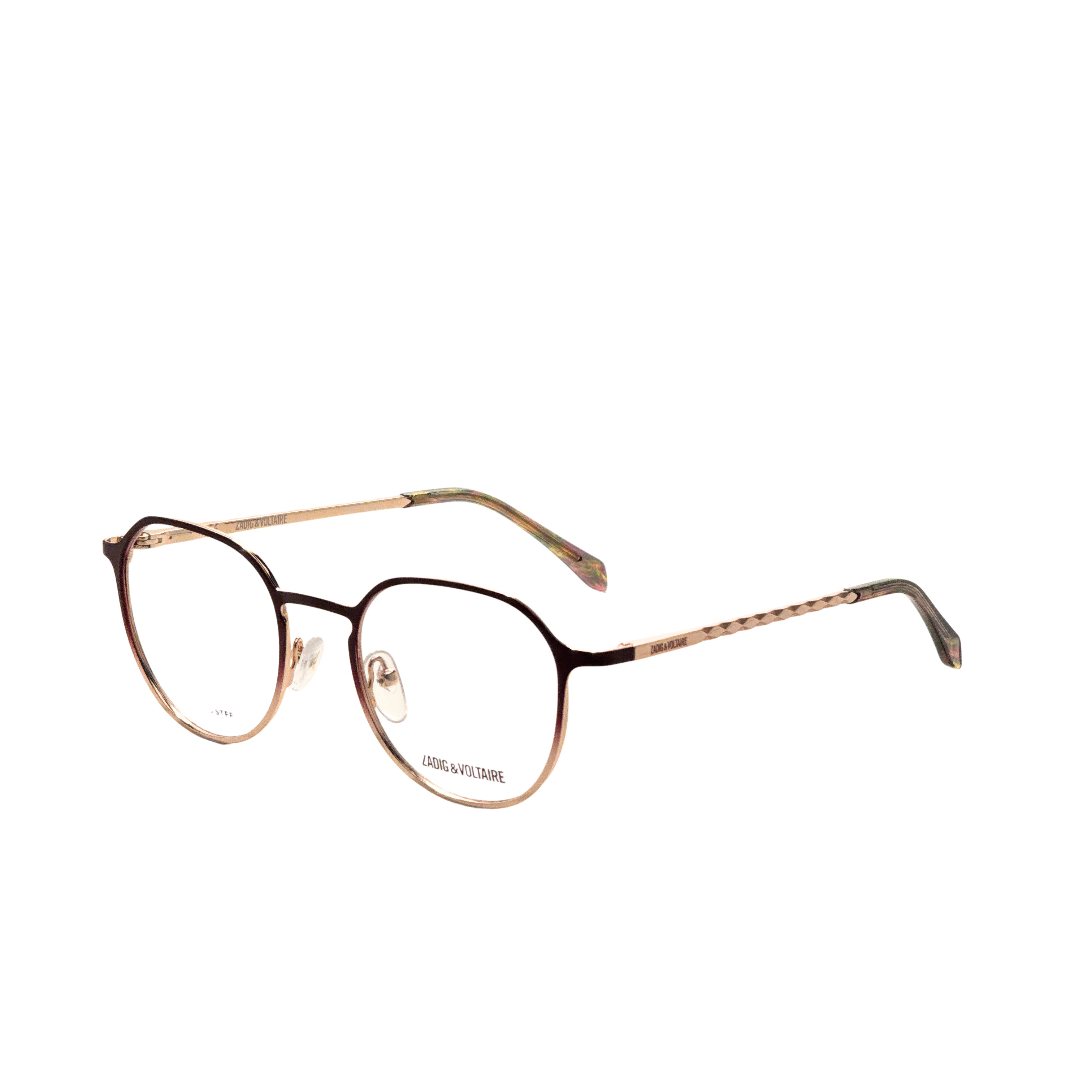 Zadig & Voltaire Women's 49 mm Rose Gold Bordeaux Eyeglasses VZV343-490K99