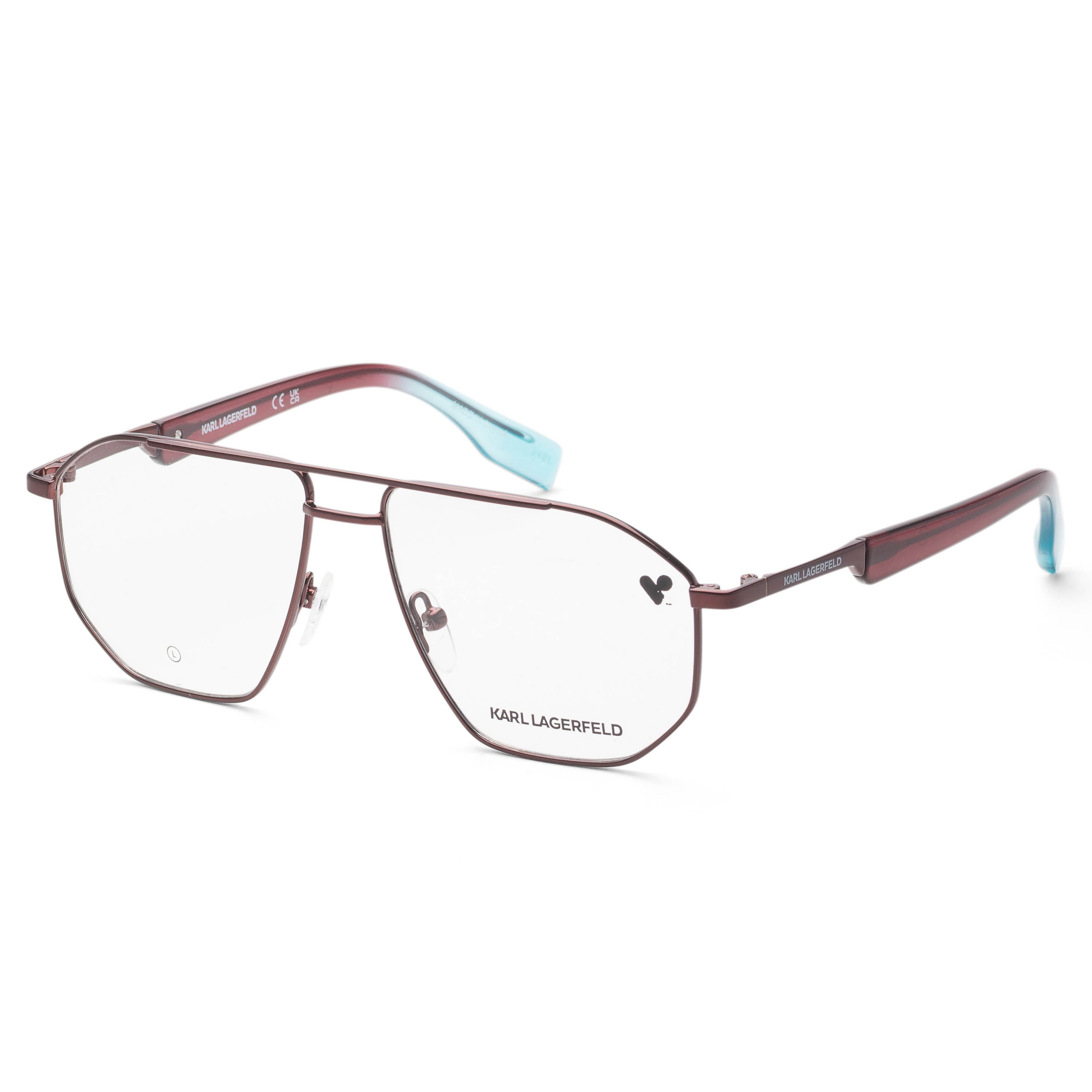 Karl Lagerfeld Unisex 56mm Burgundy Eyeglasses KL353-601-56