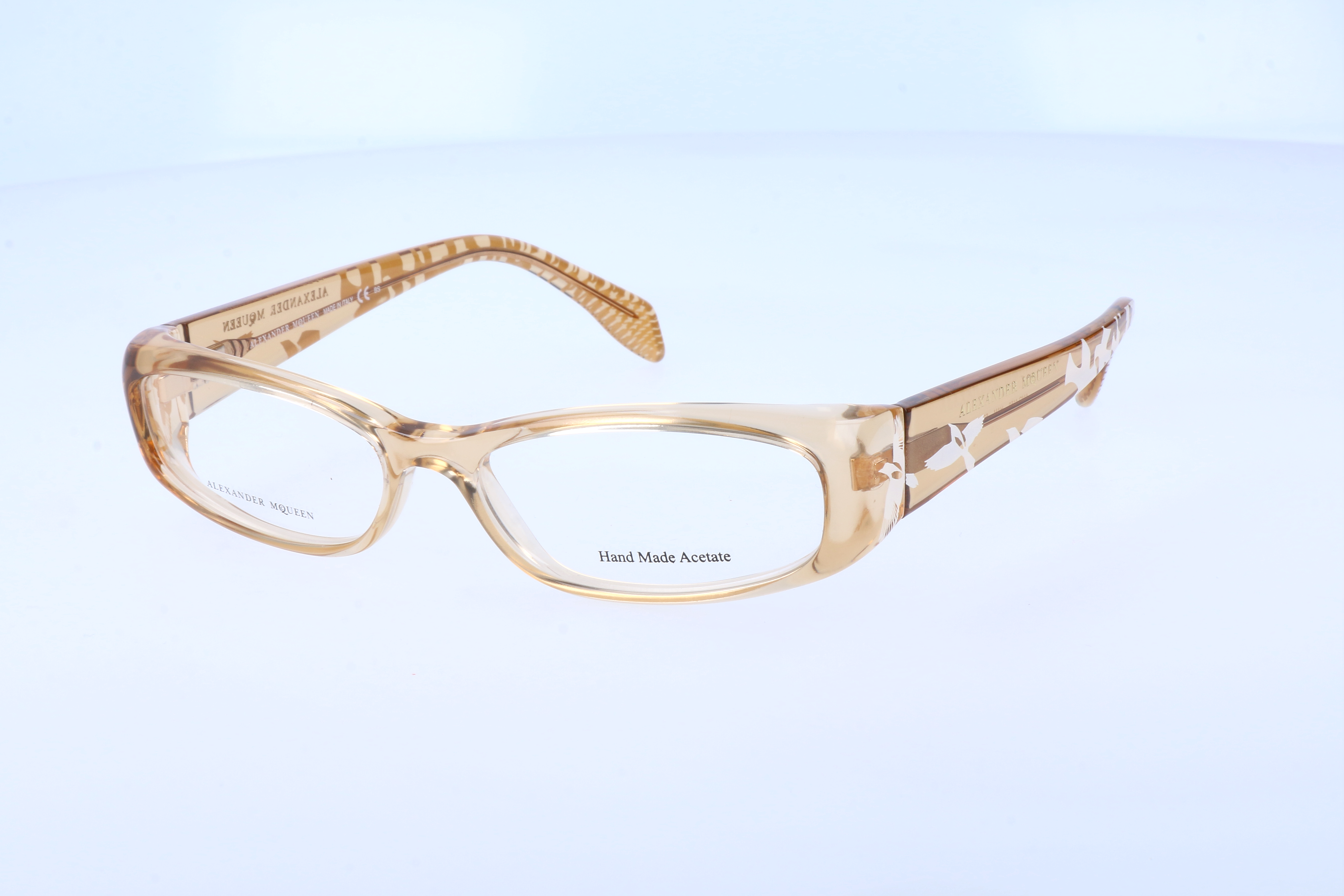 Alexander McQueen Women's 53mm Transparent Yellow Eyeglasses AMQ-4150-HAM-53