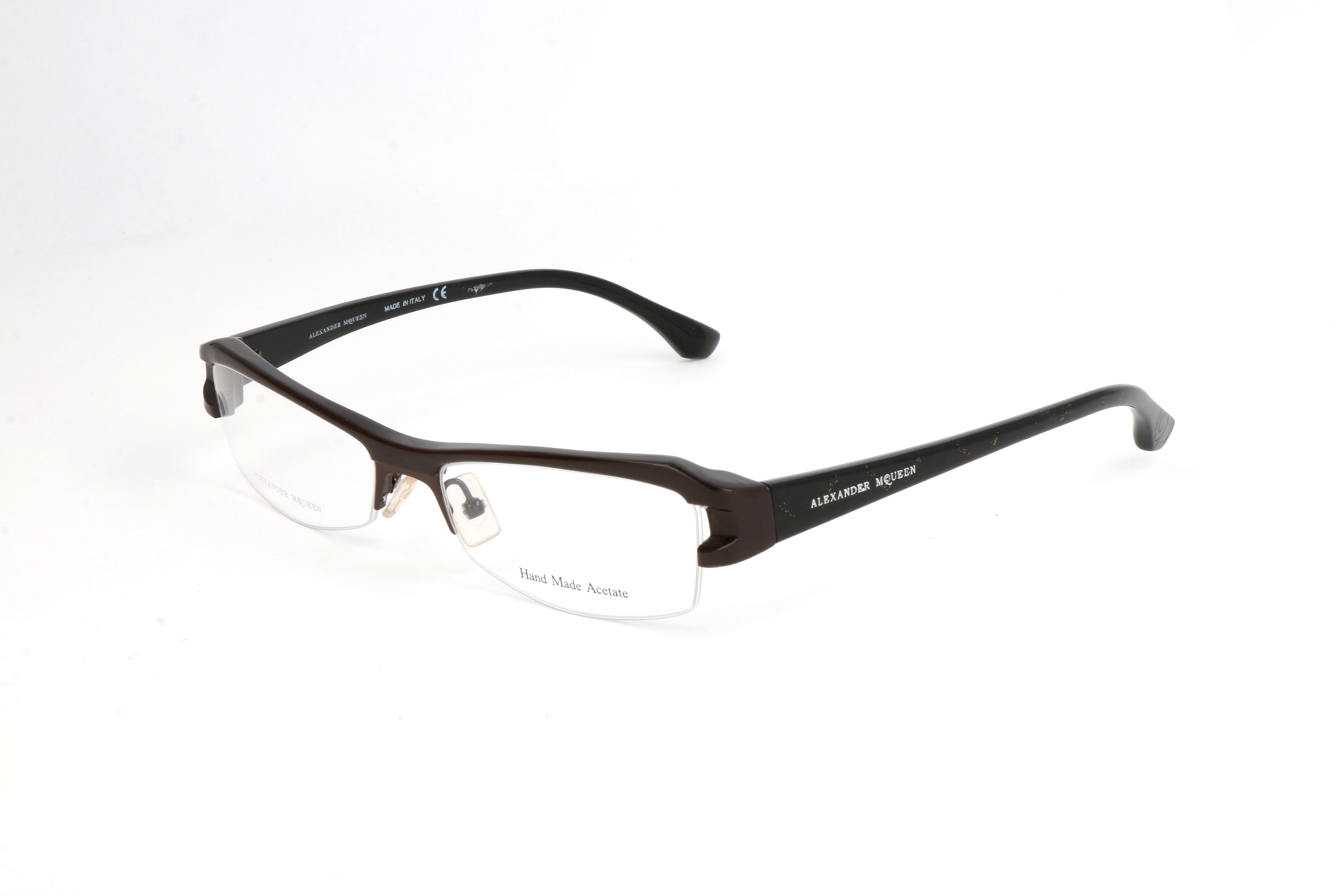 Alexander McQueen Unisex 53mm Dark Brown Eyeglasses AMQ-5016J-RZG-53