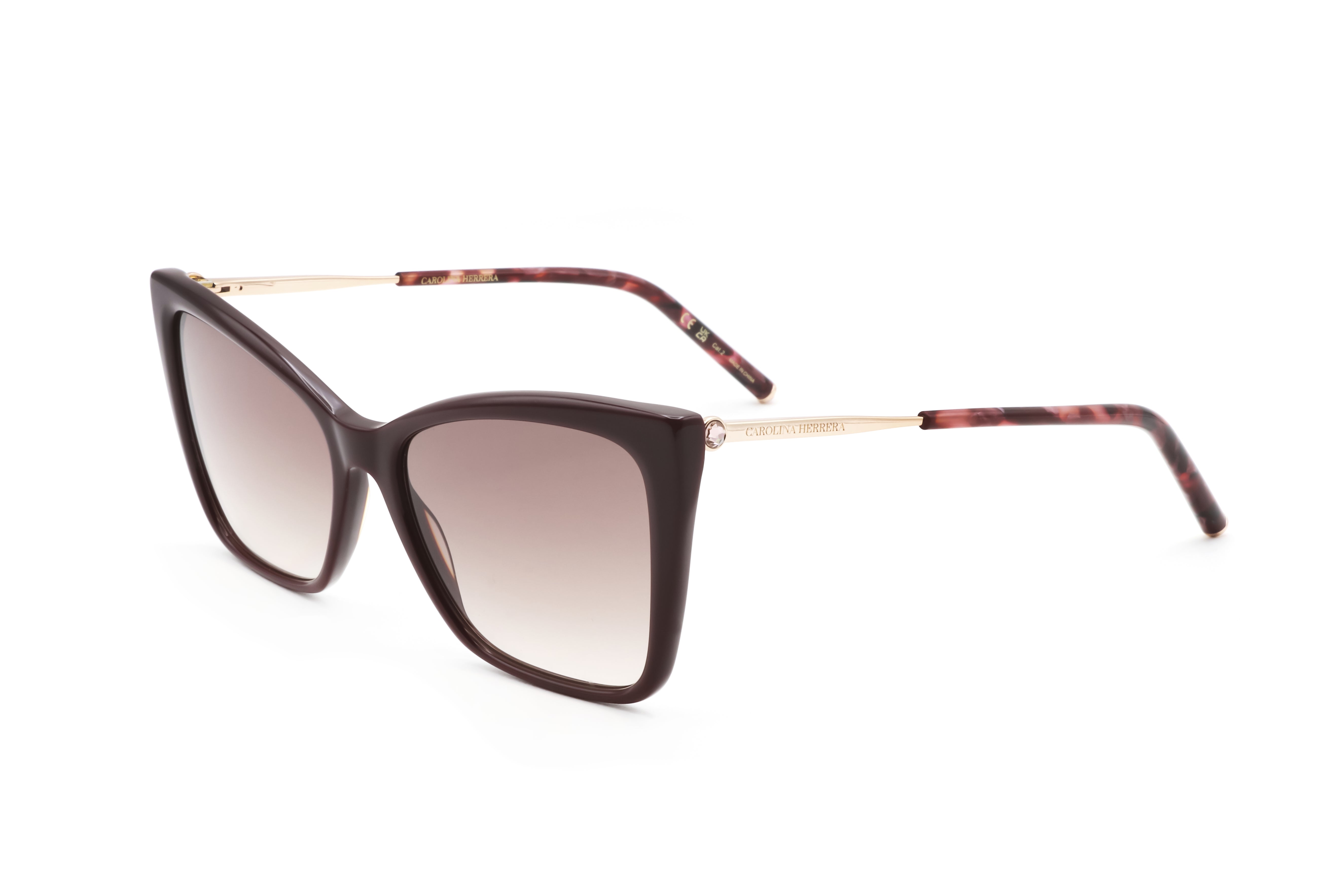 Carolina Herrera Women's 57 mm Burgundy Gold Sunglasses HER0180S-06K3-HA