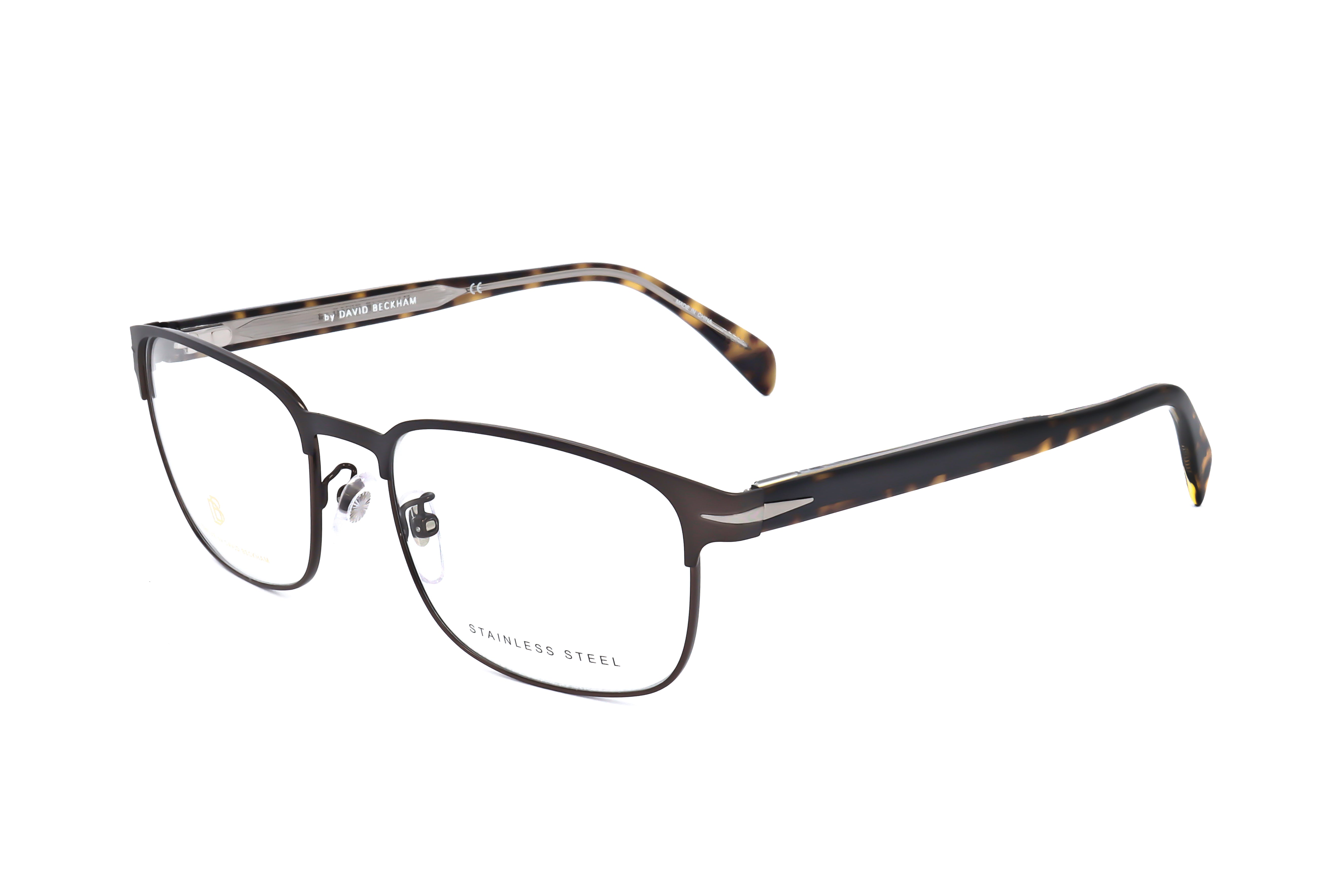 David Beckham Men's 56mm Matte Brown Ruthenium Eyeglasses DB1066-05N-56