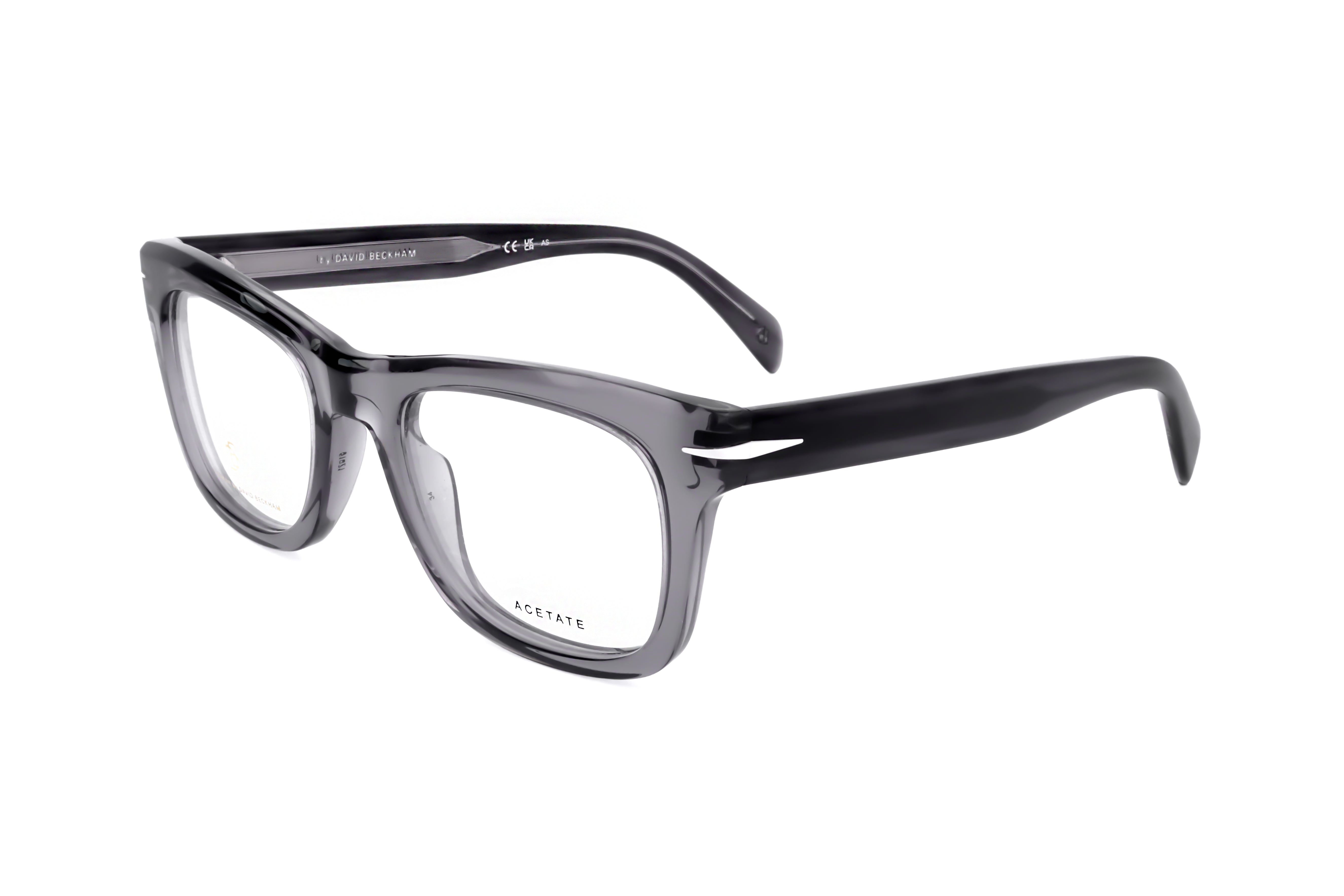 David Beckham Men's 51mm Striped Grey Eyeglasses DB7105-PZH-51