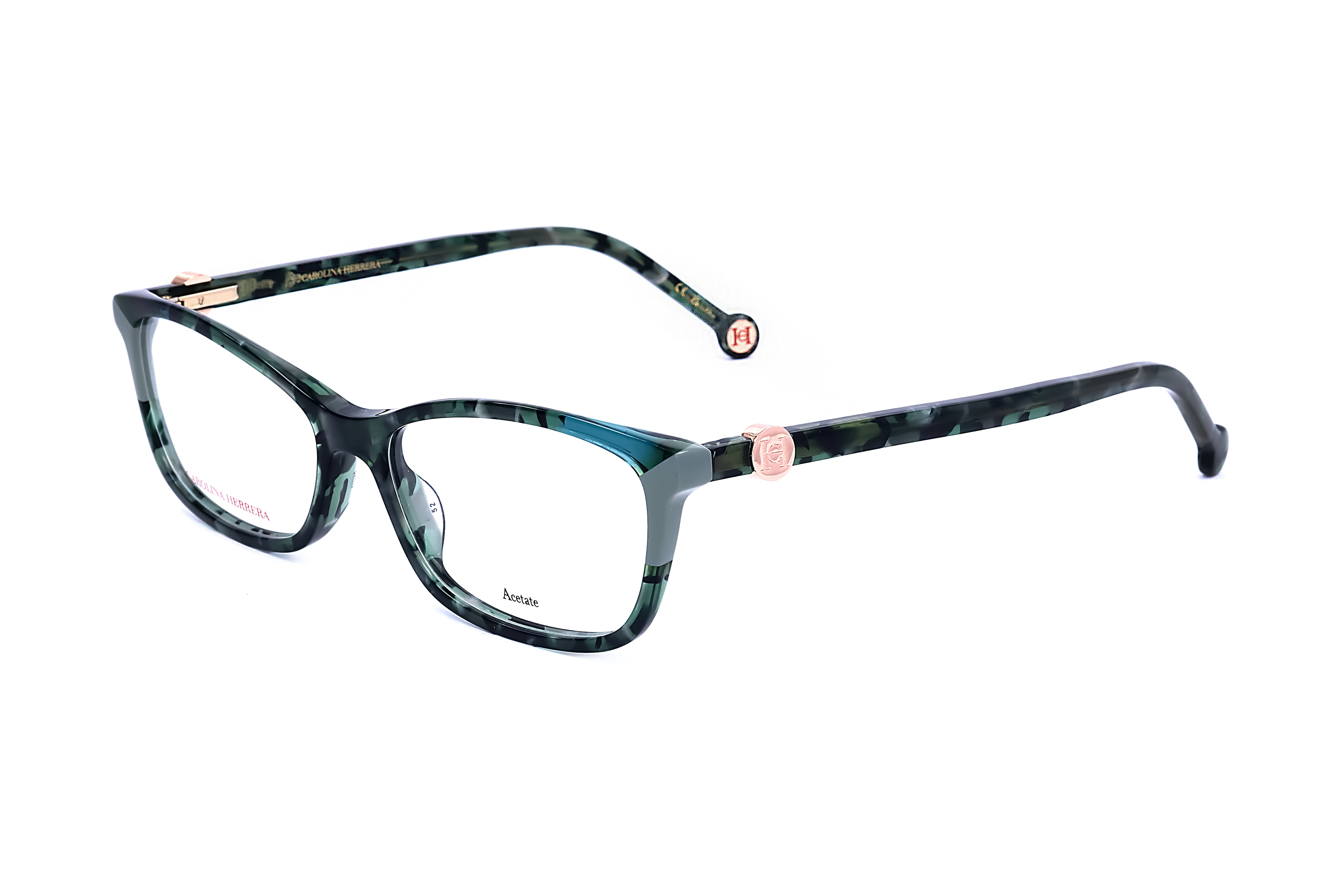 Carolina Herrera Women's 54mm Havana Green Eyeglasses HER0114-PHW-54