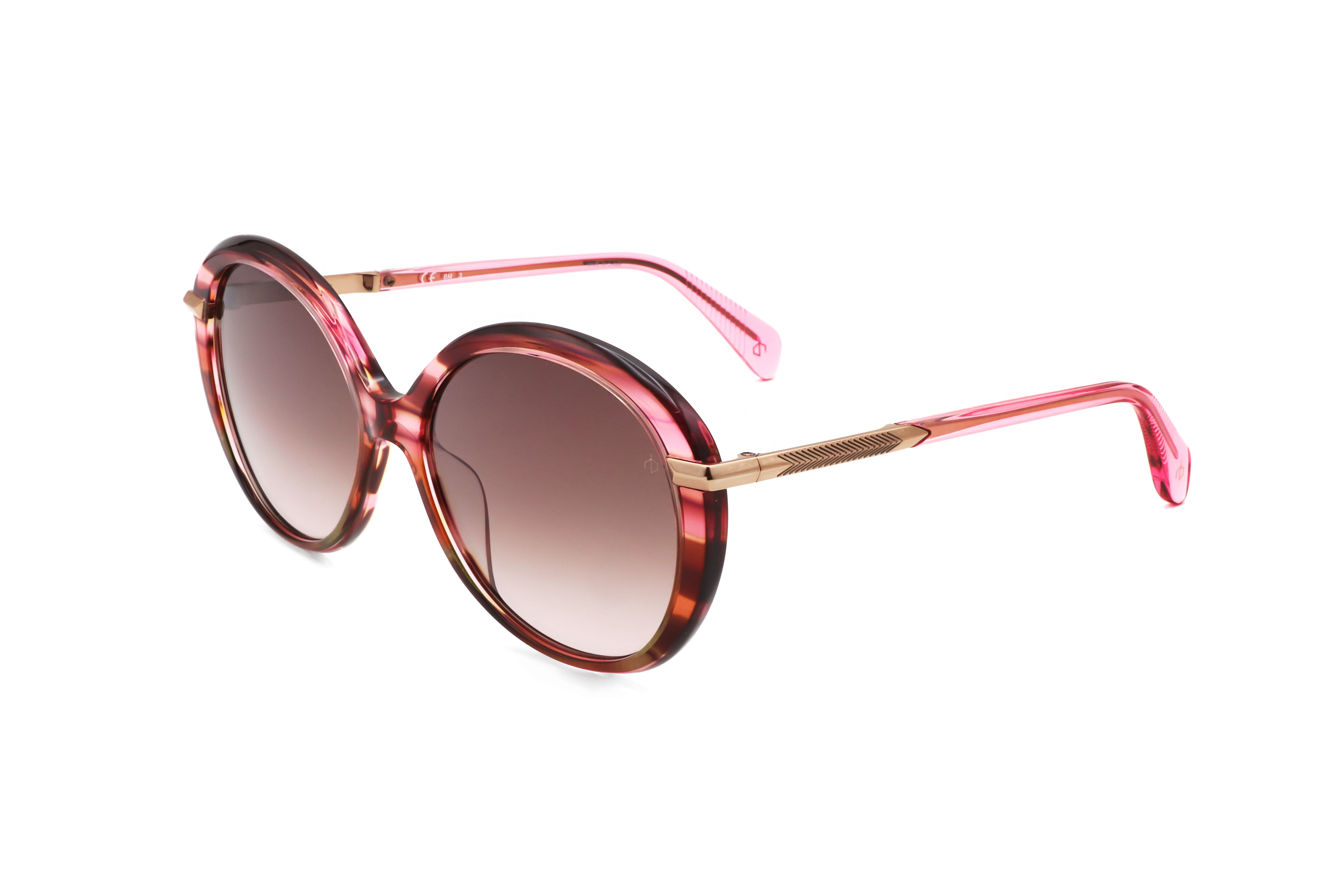 Rag & Bone Women's 56mm Pink Horn Sunglasses RNB1075-S-1ZX-56