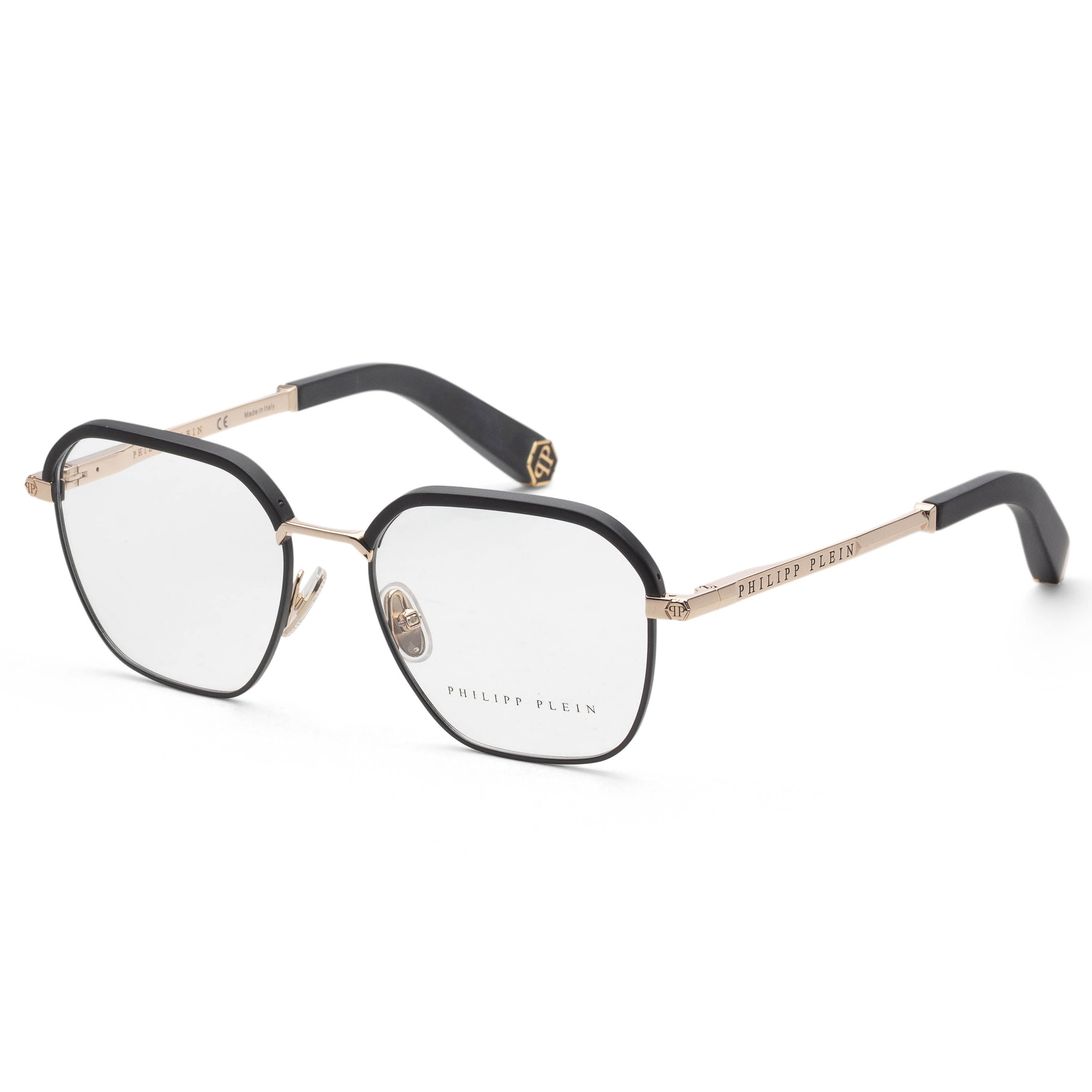 Philipp Plein Men's 52mm Black Gold Eyeglasses VPP017M520302