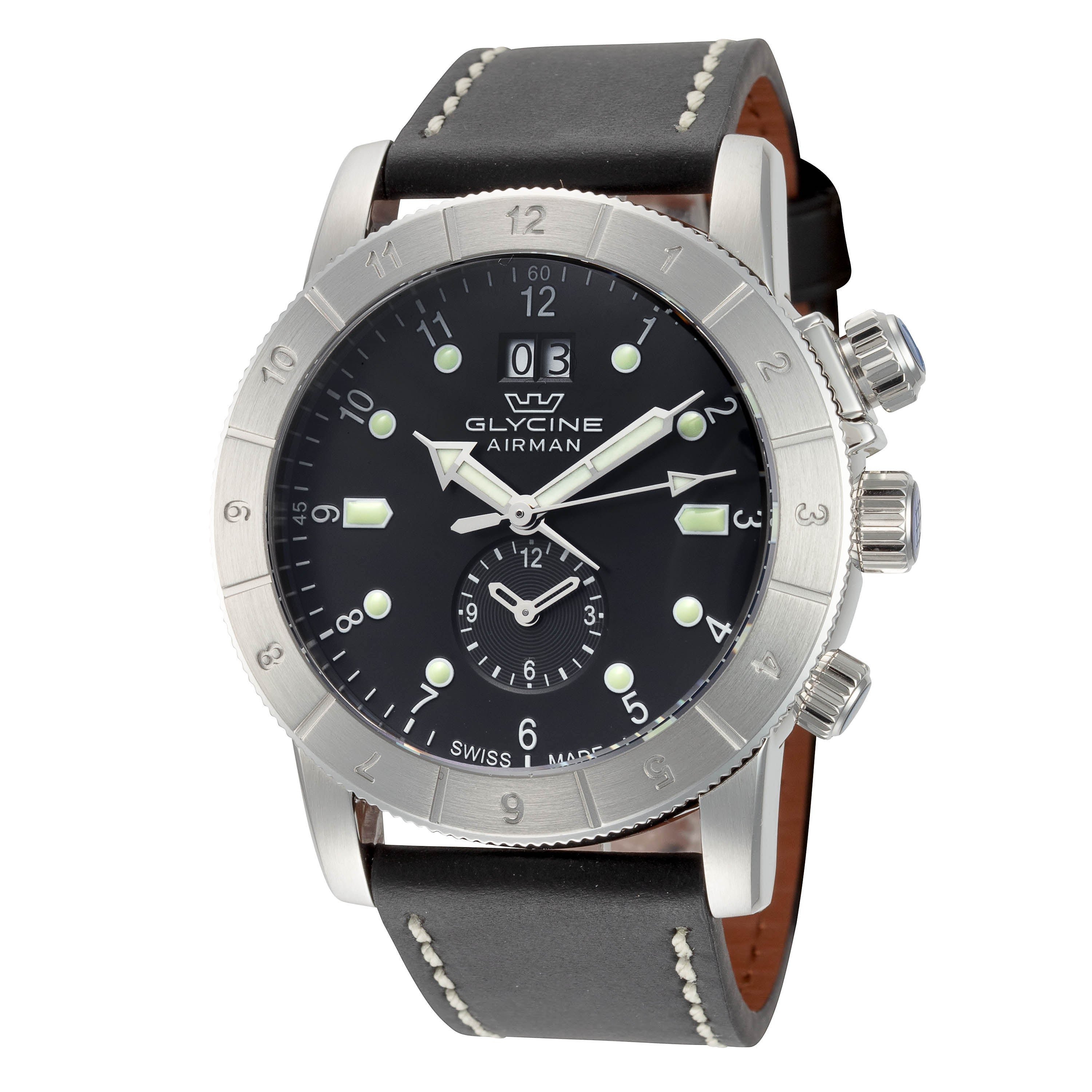 Glycine Men's Airman GMT Quartz 42mm GMT Watch GL0150