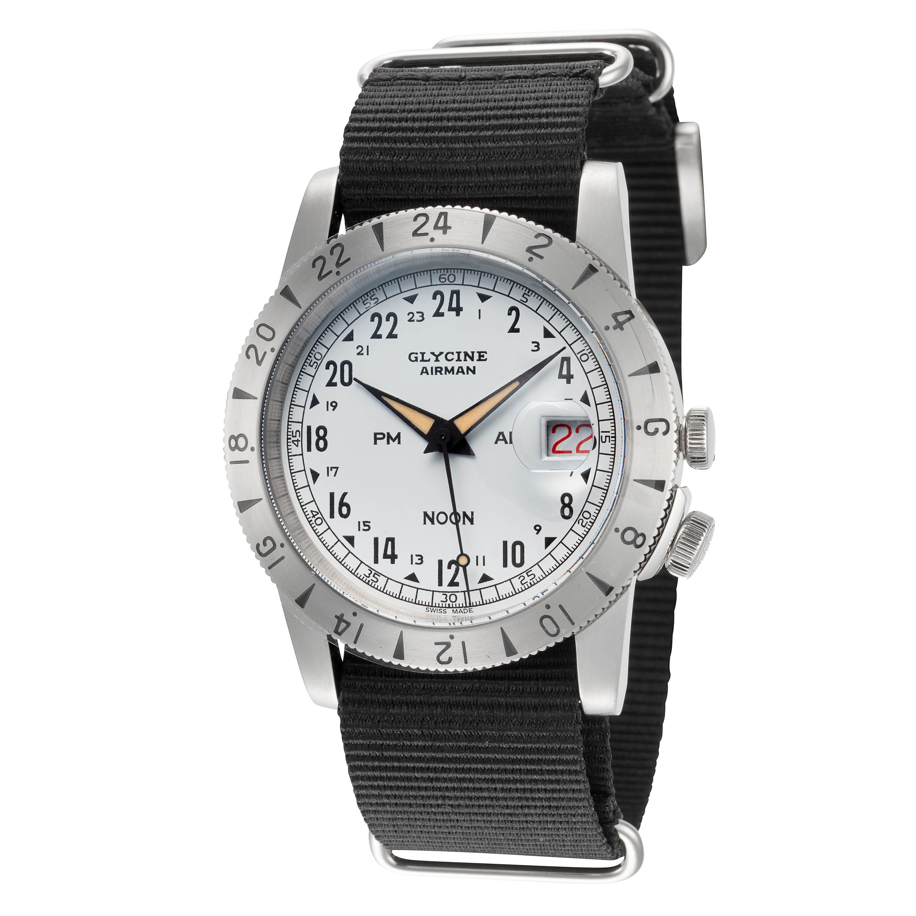 Glycine Men's Airman Vintage Noon Purist 40mm Automatic Watch GL0376