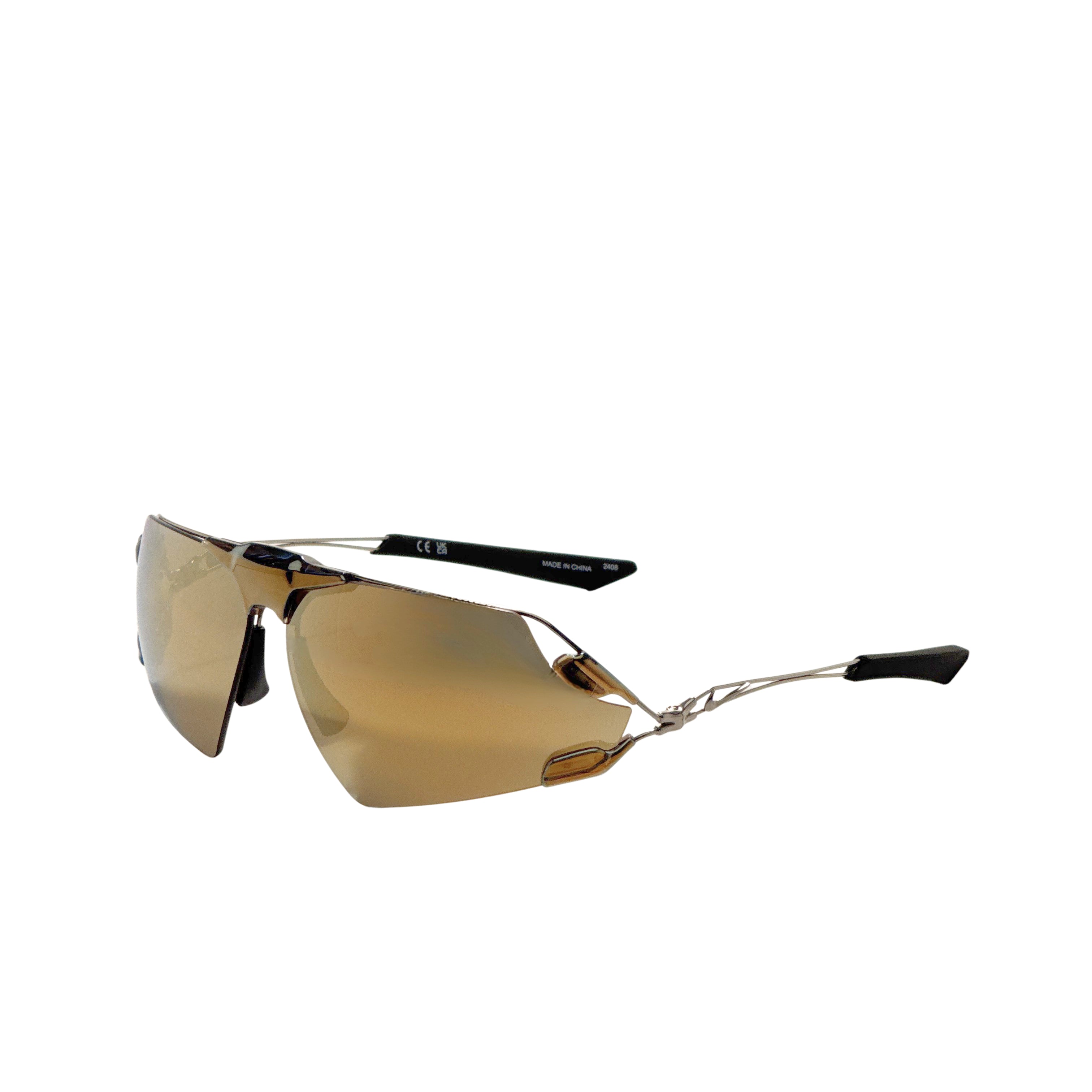 Nike Men's Zeus Edge 76mm Gold Sunglasses EV24030-700-76