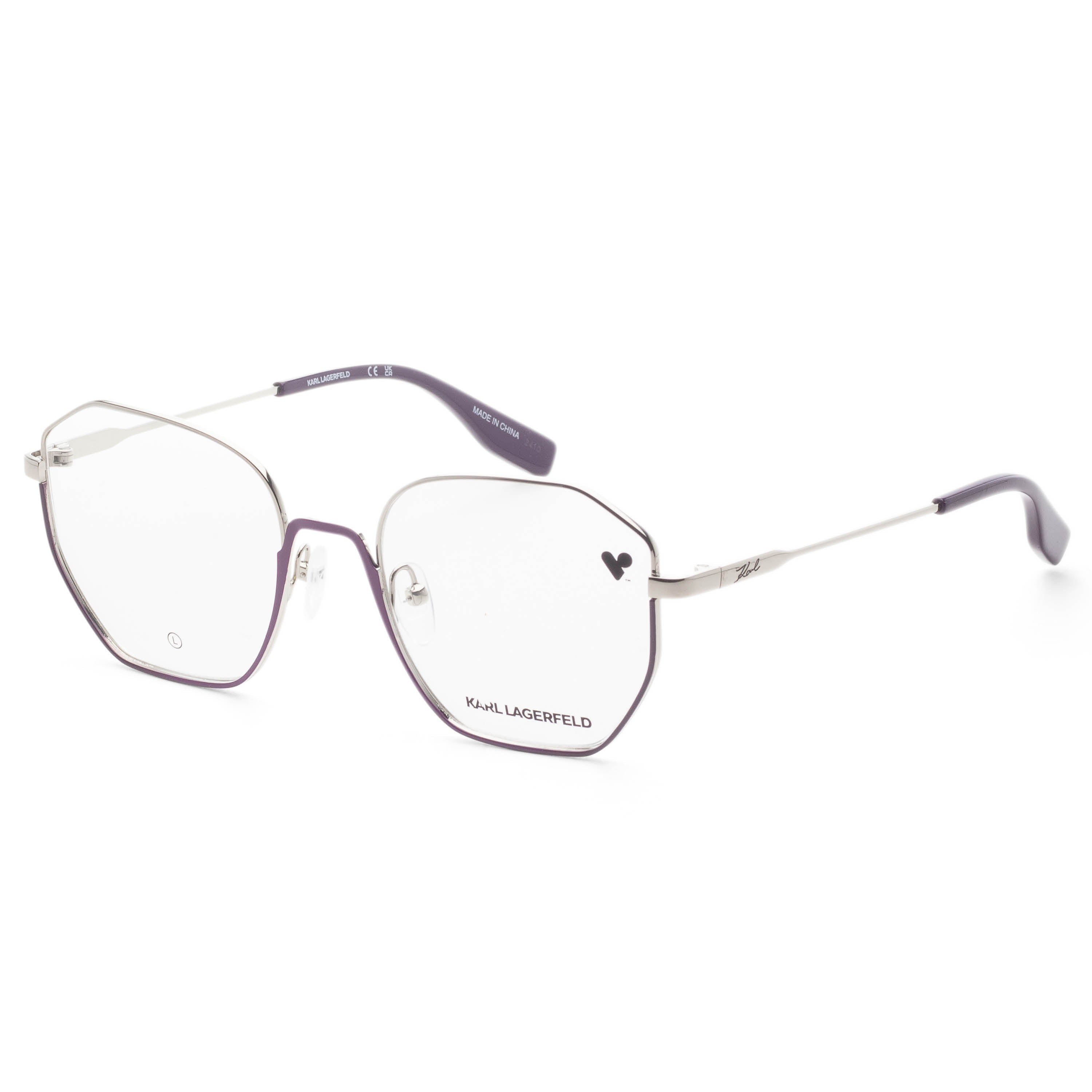 Karl Lagerfeld Women's 54mm Violet Silver Eyeglasses KL356-532-54