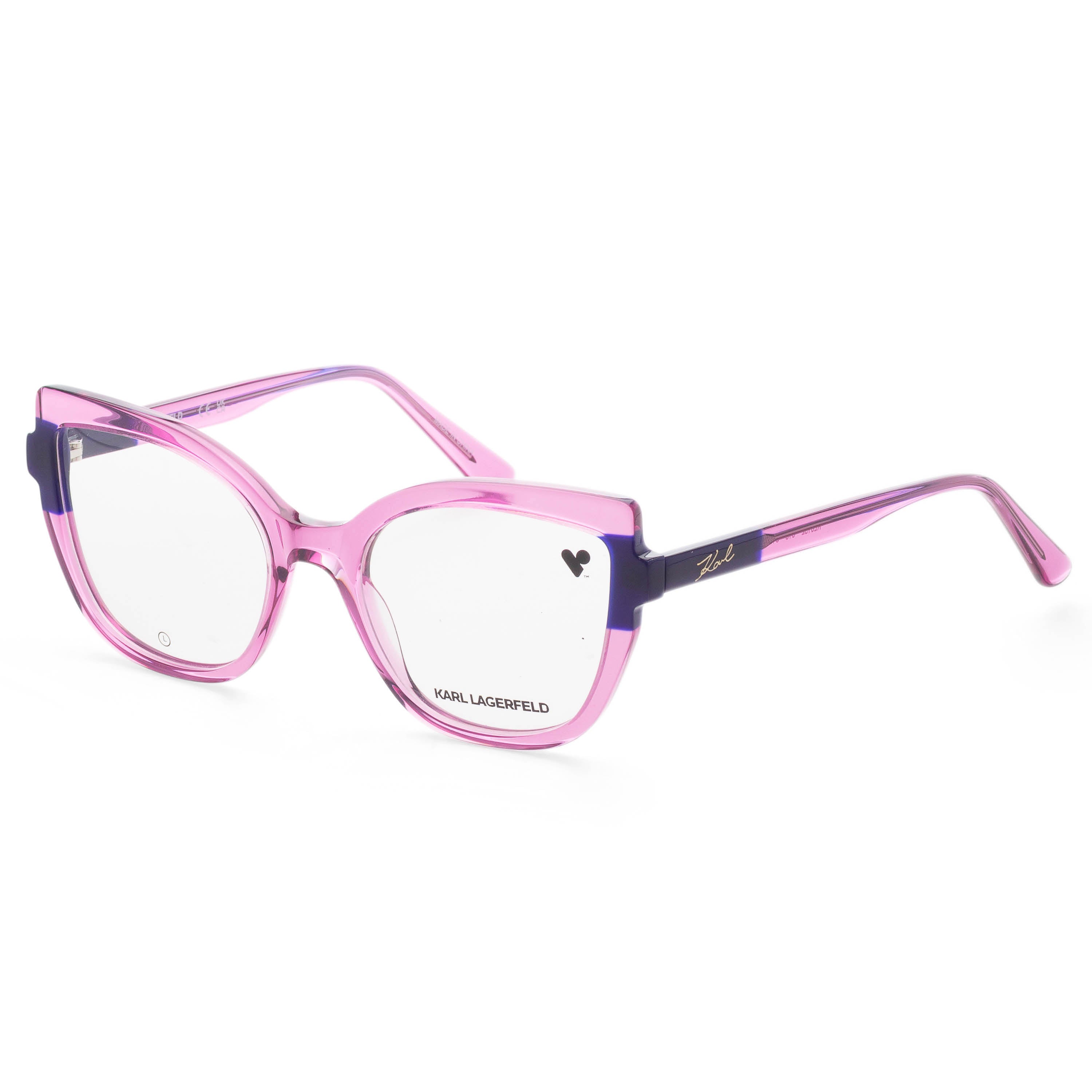 Karl Lagerfeld Women's 54mm Transparent Pink Blue Eyeglasses KL6132-613