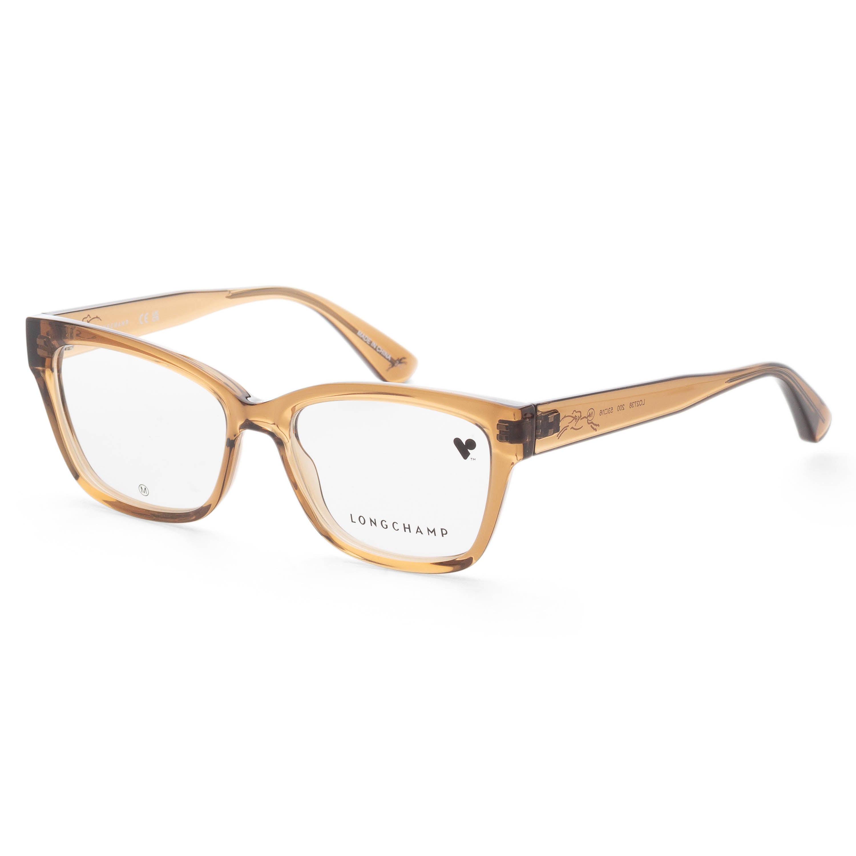 Longchamp Women's 53mm Transparent Green Brown Eyeglasses LO2738-200