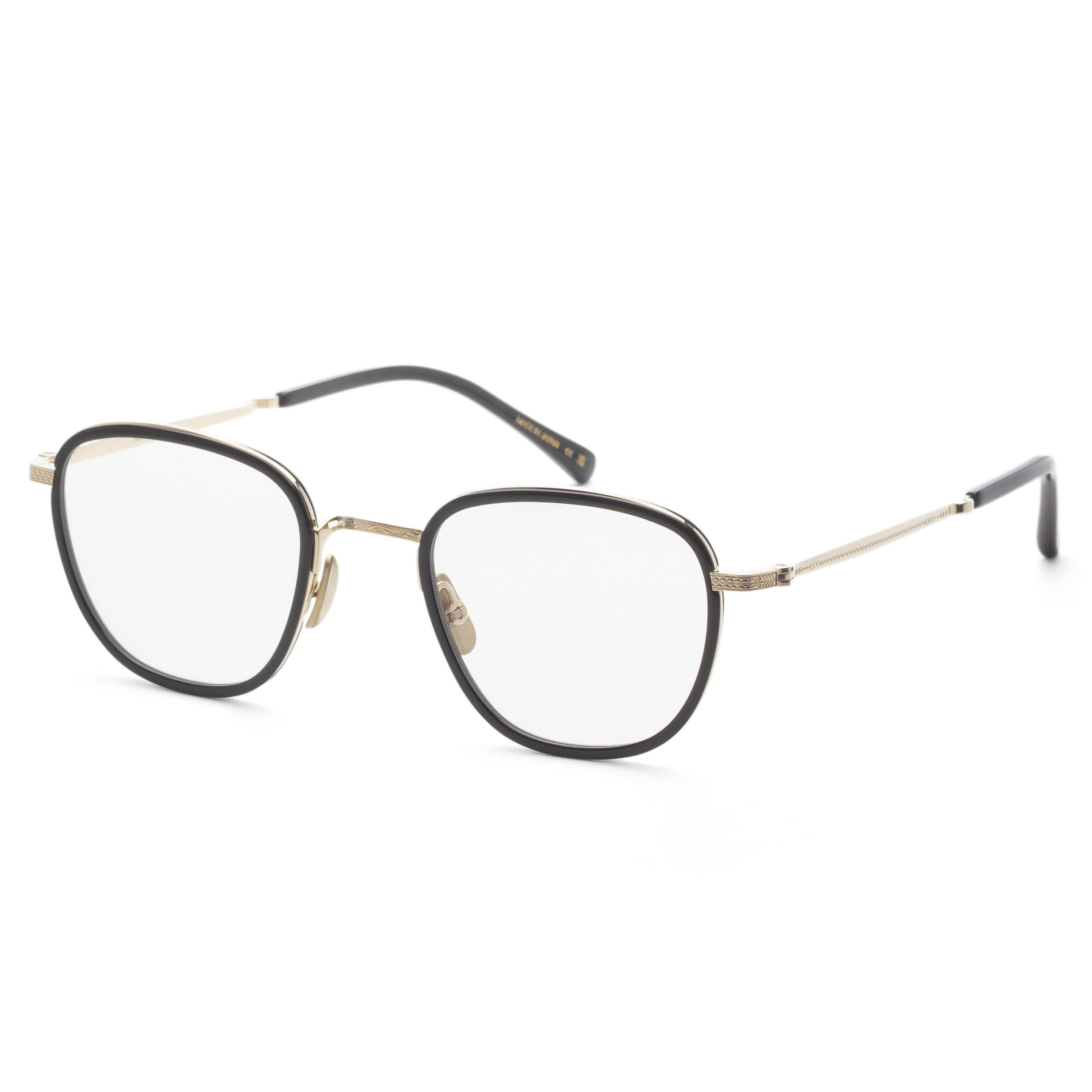 Garrett Leight Unisex GRIFFITH II C 46mm Black White Gold Eyeglasses ML3025