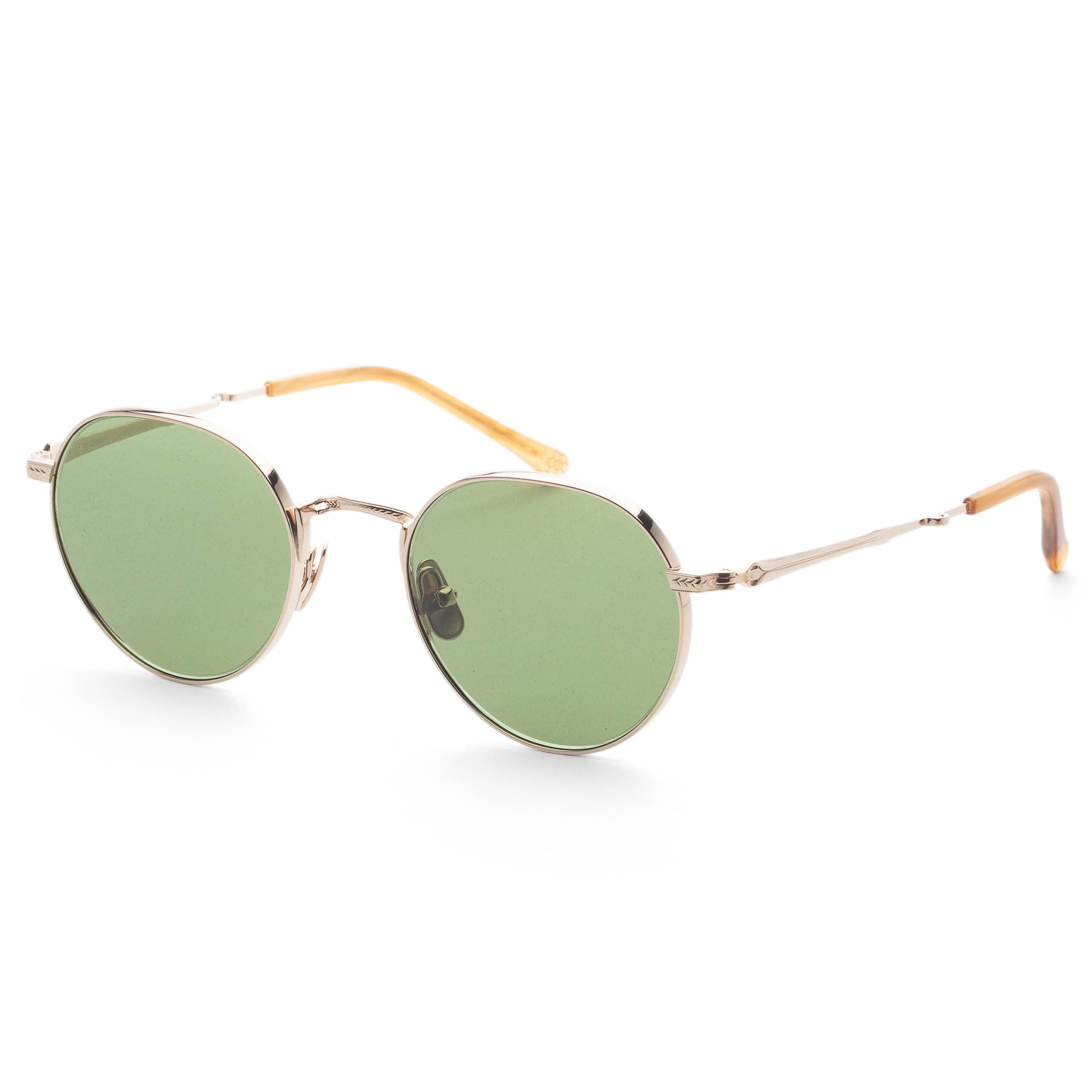 Garrett Leight Unisex HACHI 49mm 12K White Gold Sunglasses ML4033