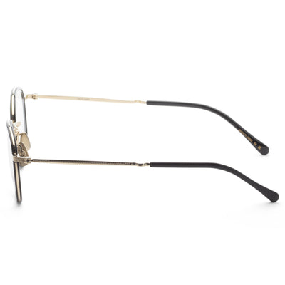 Garrett Leight Unisex GRIFFITH II C 46mm Black White Gold Eyeglasses ML3025