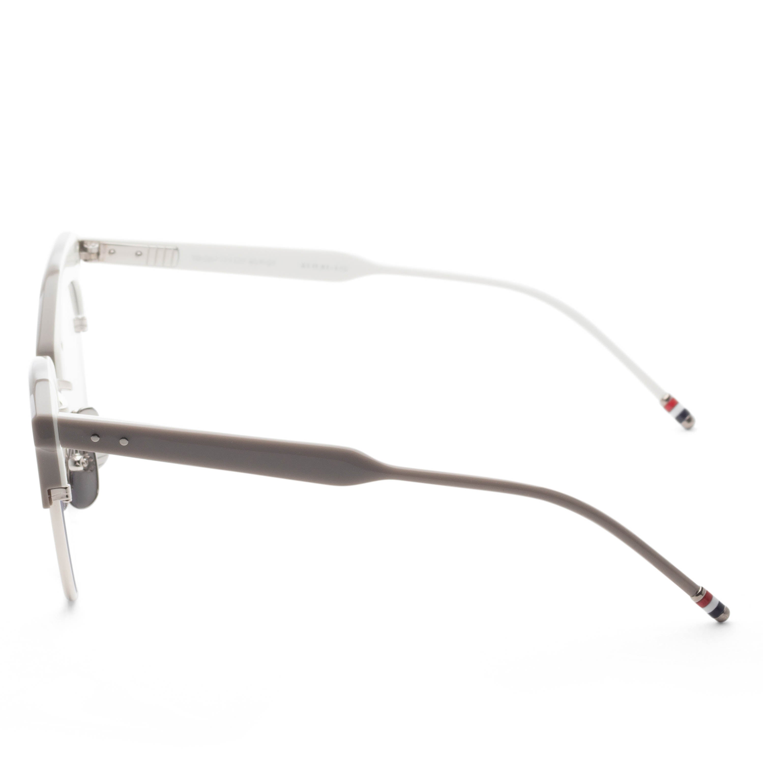 Thom Browne Womens Novelty 51mm Grey White Back Silver Eyeglasses TB507-BGRYSLV51