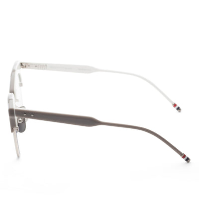 Thom Browne Womens Novelty 51mm Grey White Back Silver Eyeglasses TB507-BGRYSLV51