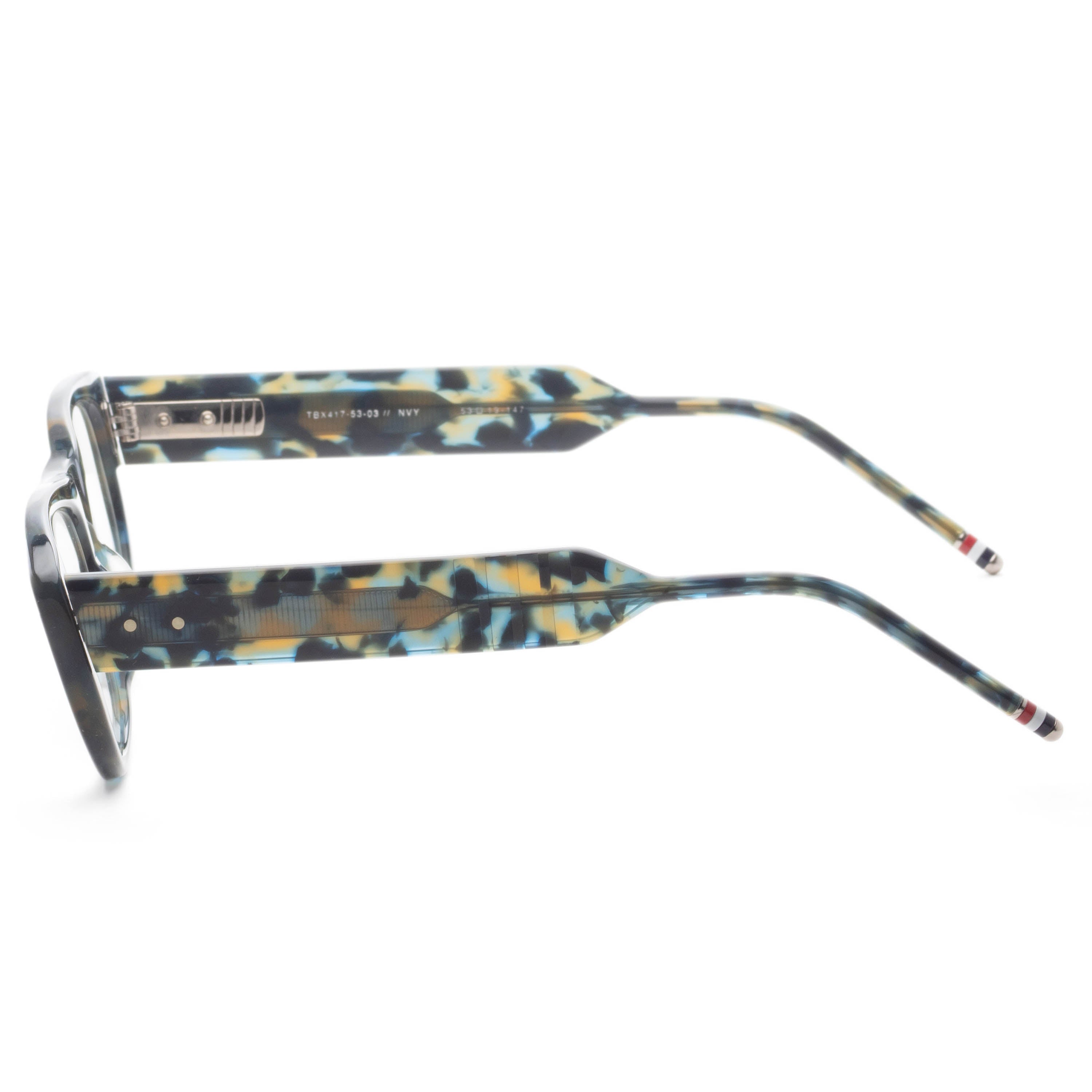 Thom Browne Unisex Novelty 53mm Navy Tortoise Eyeglasses TBX417-5303