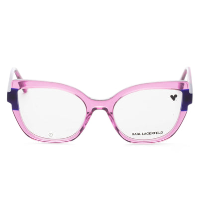 Karl Lagerfeld Women's 54mm Transparent Pink Blue Eyeglasses KL6132-613