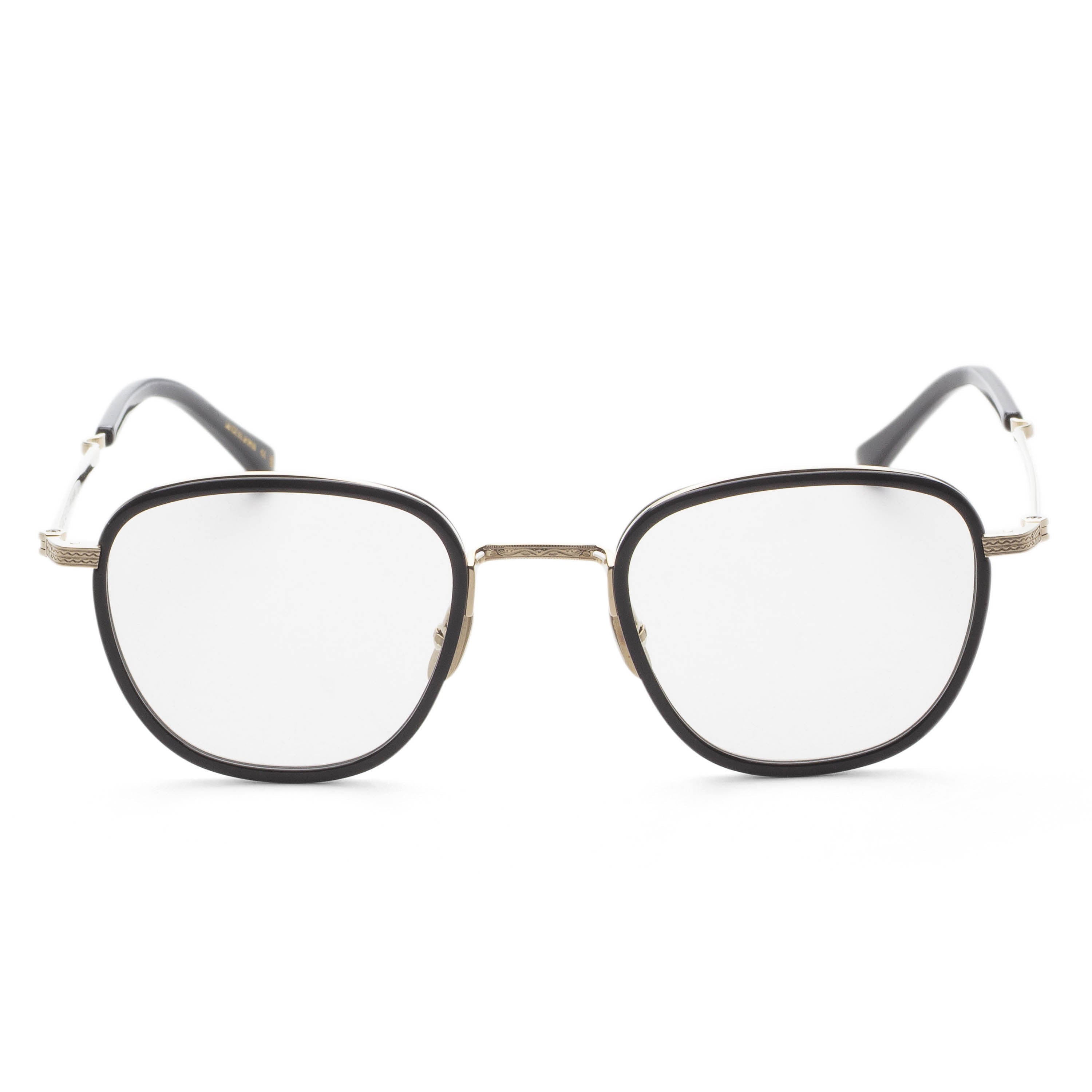 Garrett Leight Unisex GRIFFITH II C 46mm Black White Gold Eyeglasses ML3025