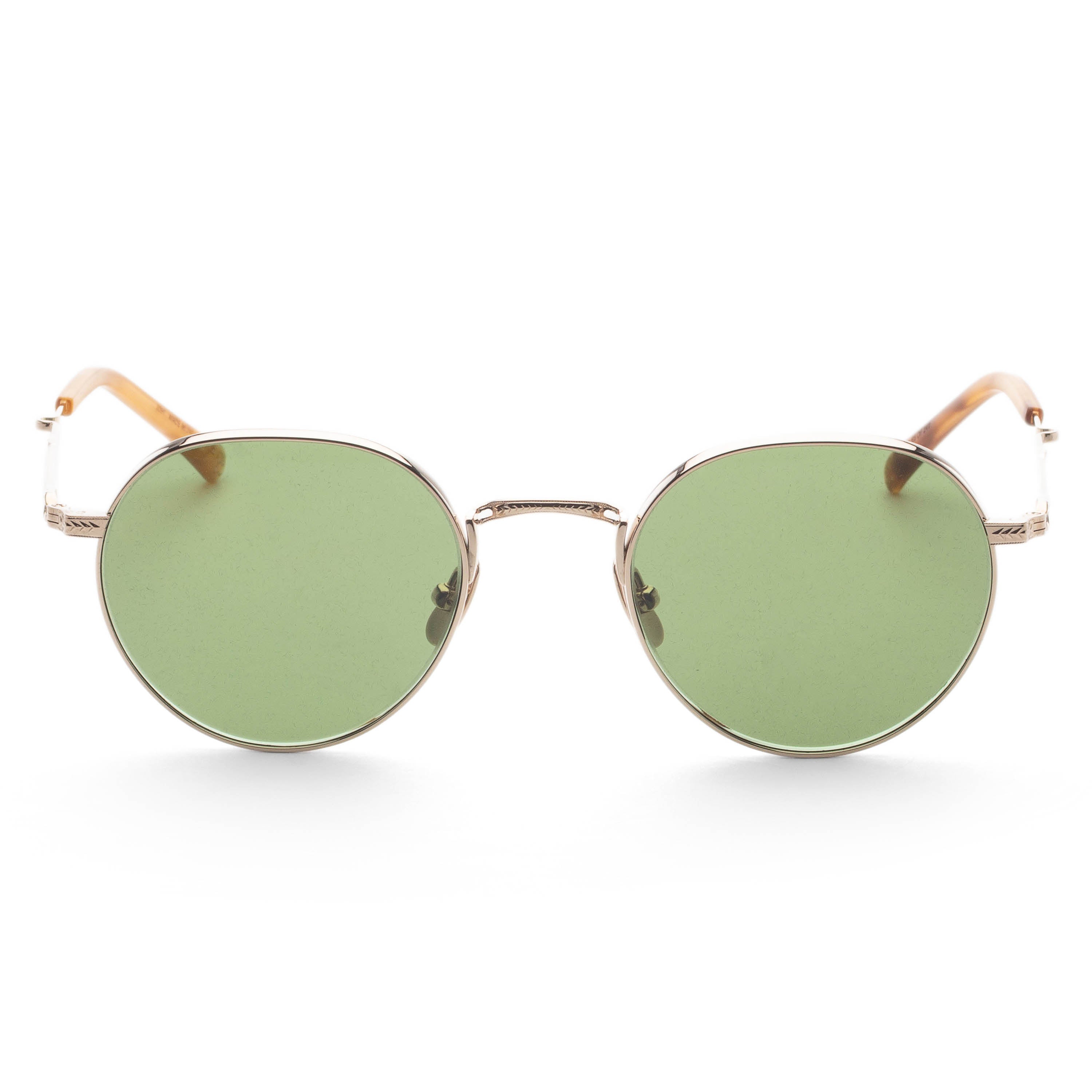 Garrett Leight Unisex HACHI 49mm 12K White Gold Sunglasses ML4033