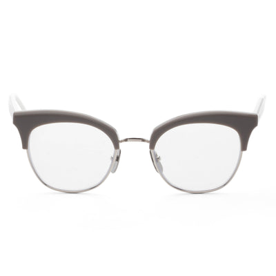 Thom Browne Womens Novelty 51mm Grey White Back Silver Eyeglasses TB507-BGRYSLV51