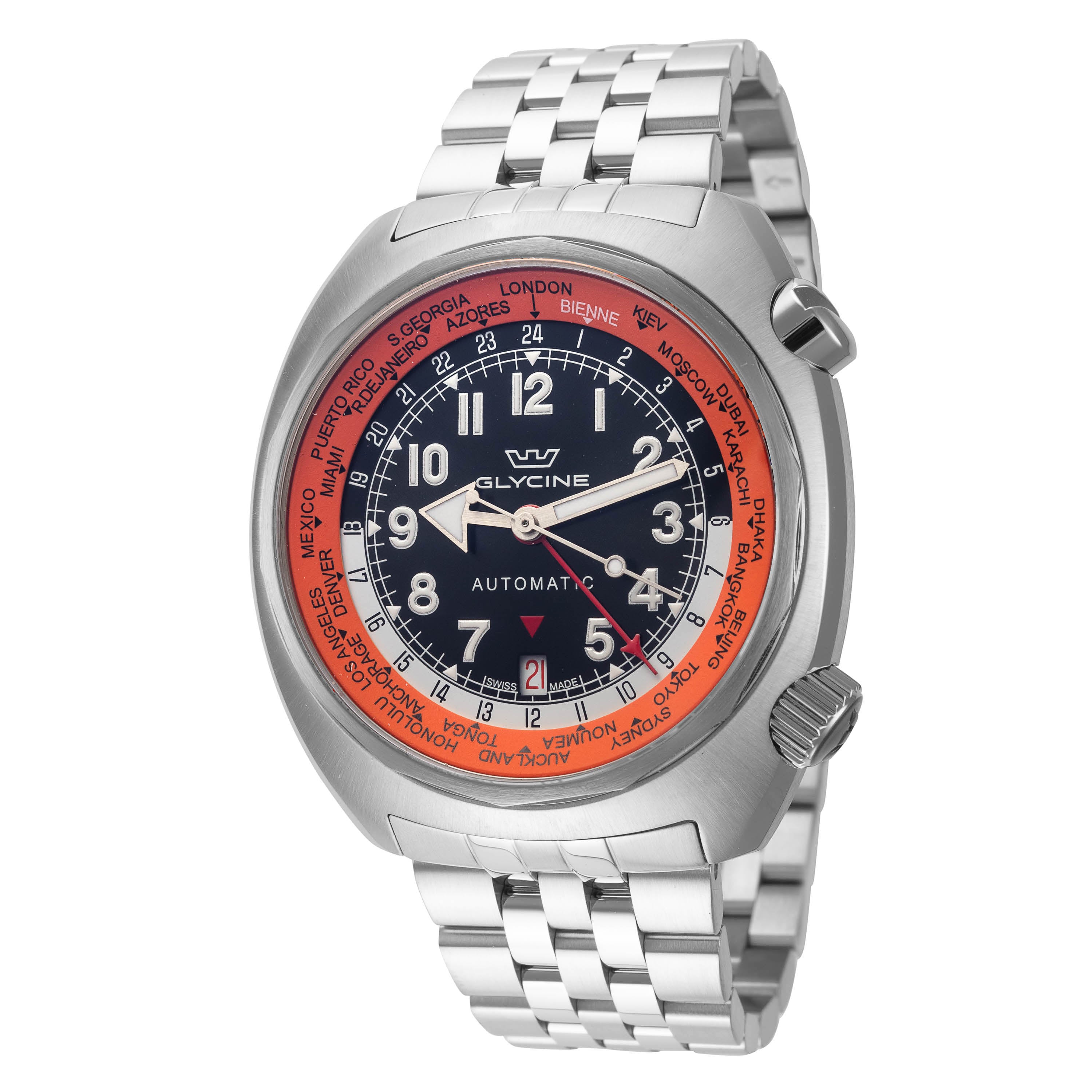 Glycine Men's Airman SST GMT 43mm Automatic Watch GL0309