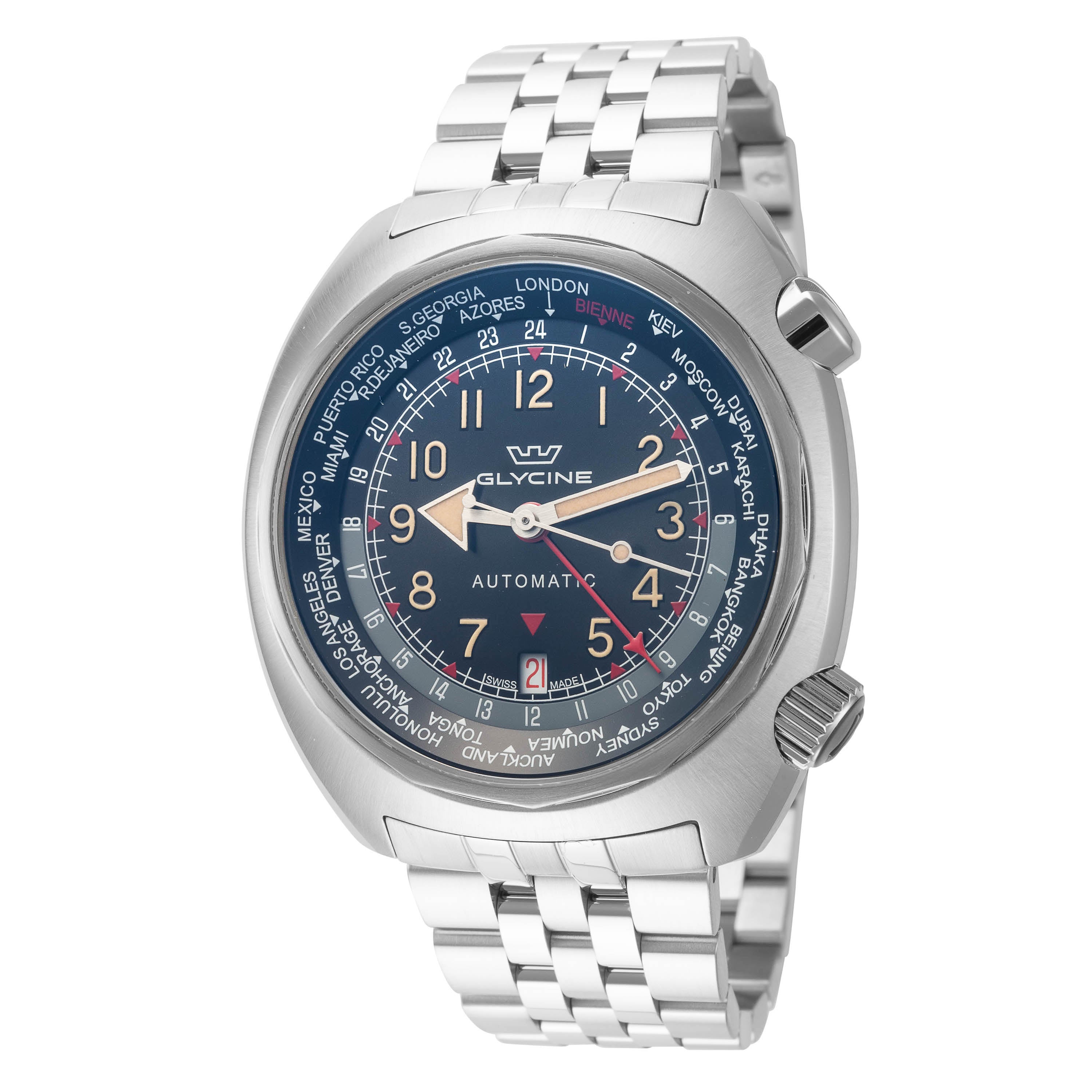 Glycine Men's Airman SST GMT 43mm Automatic Watch GL0311
