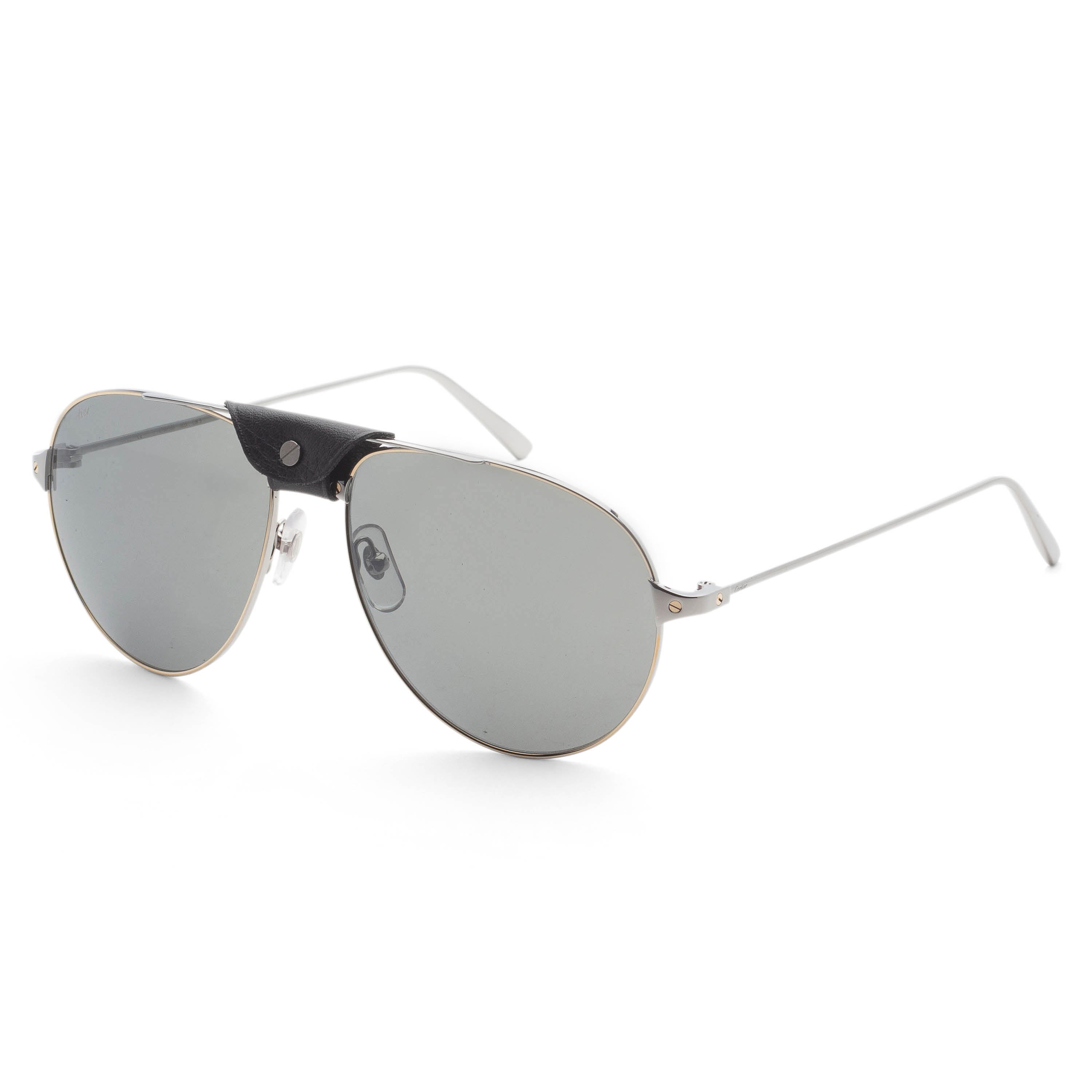 Cartier Men's Santos de Cartier 59mm Gold Ruthenium Sunglasses CT0038S-003