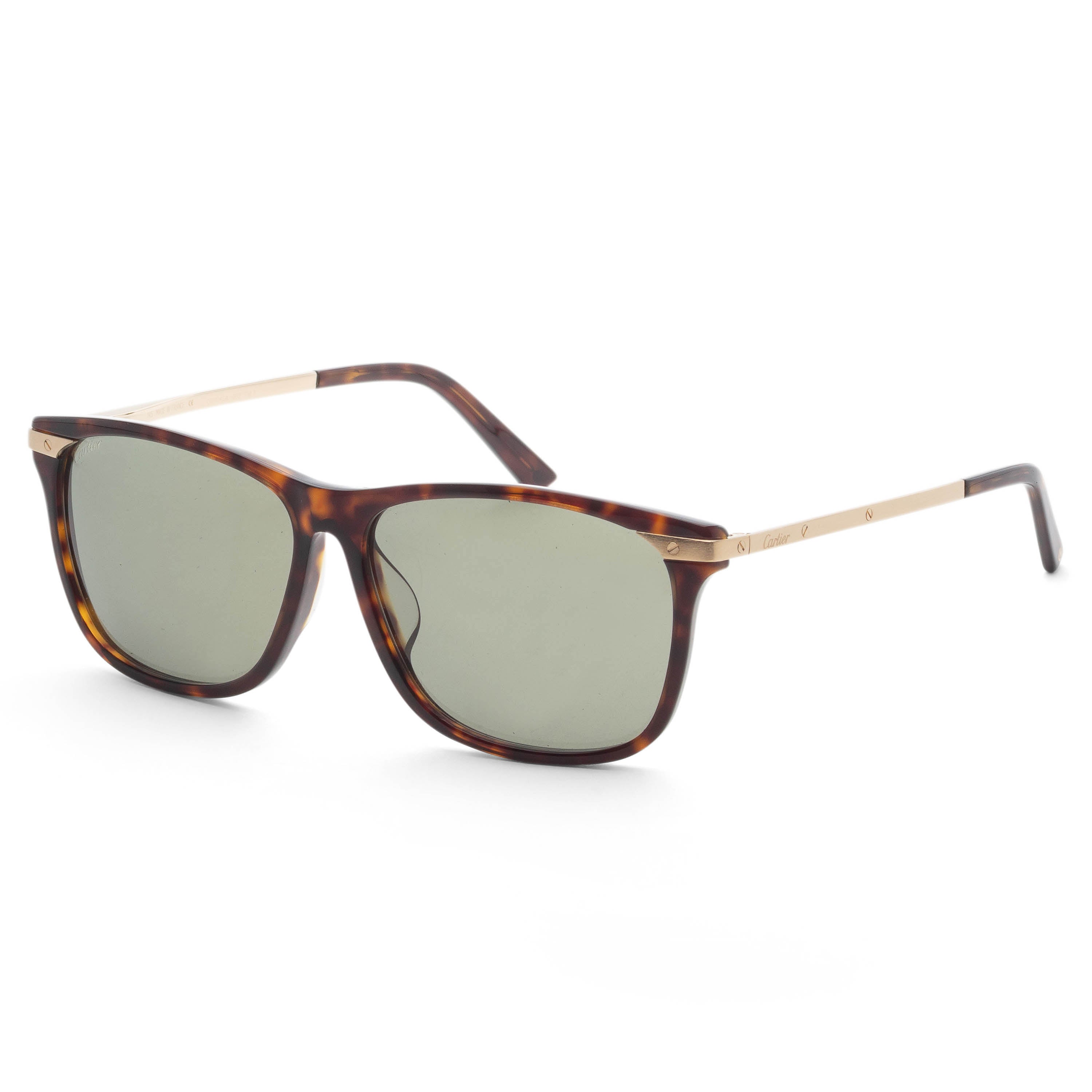 Cartier Unisex 59mm Havana Gold Sunglasses CT0104SA-002