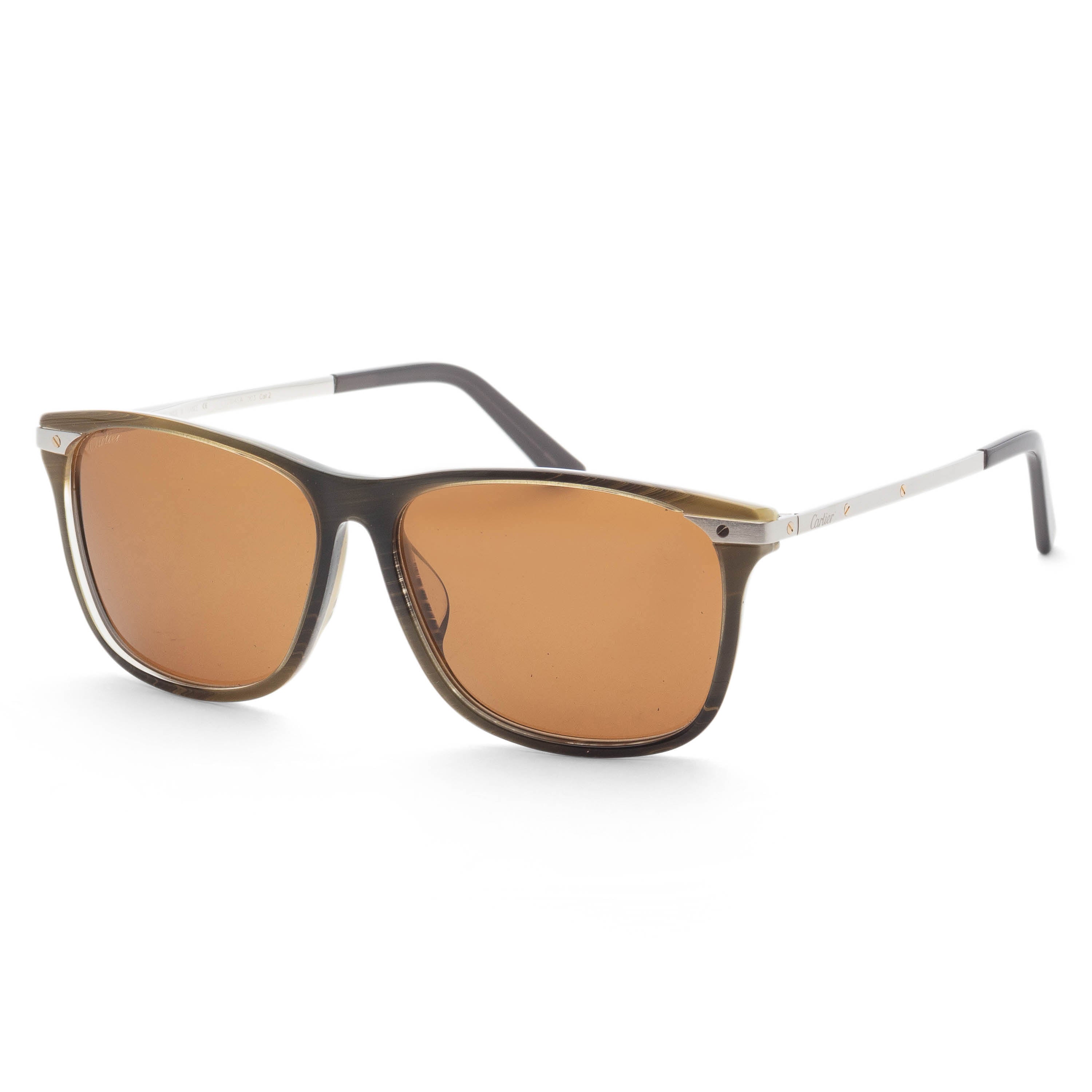 Cartier Men's 59mm Brown Sunglasses CT0104SA-003