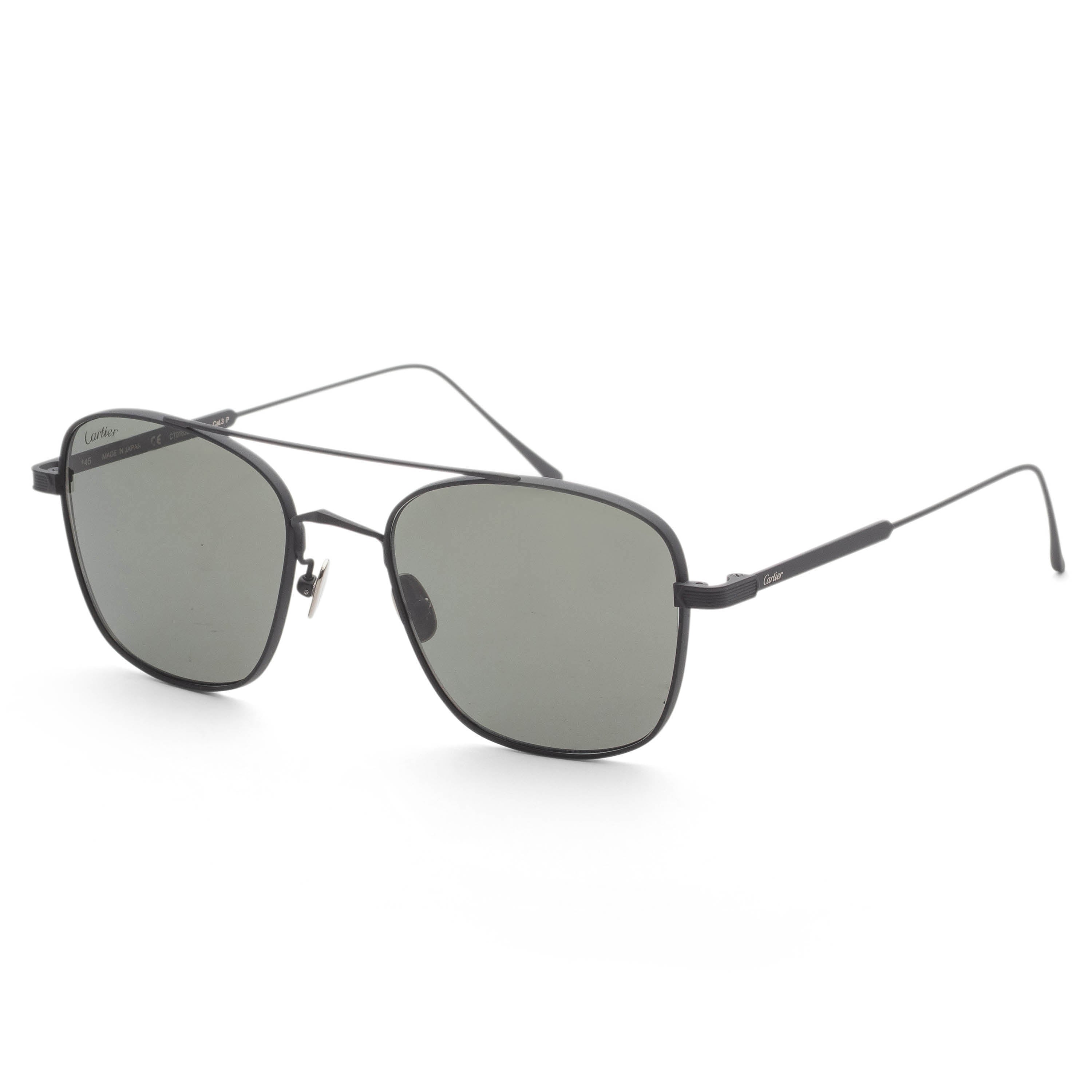 Cartier Men's 55mm Black Sunglasses CT0163S-005