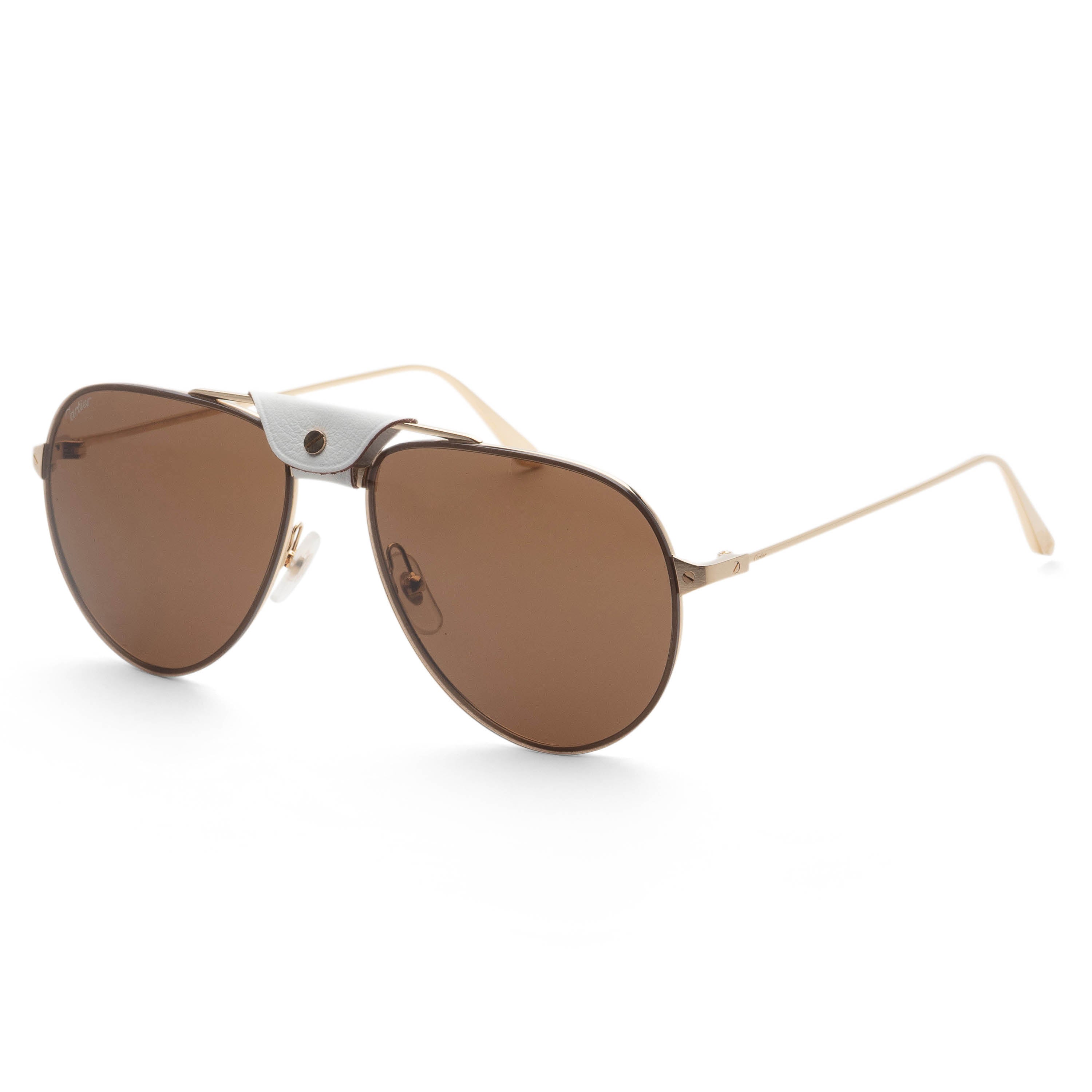 Cartier Unisex Santos de Cartier 62mm Gold Sunglasses CT0166S-010