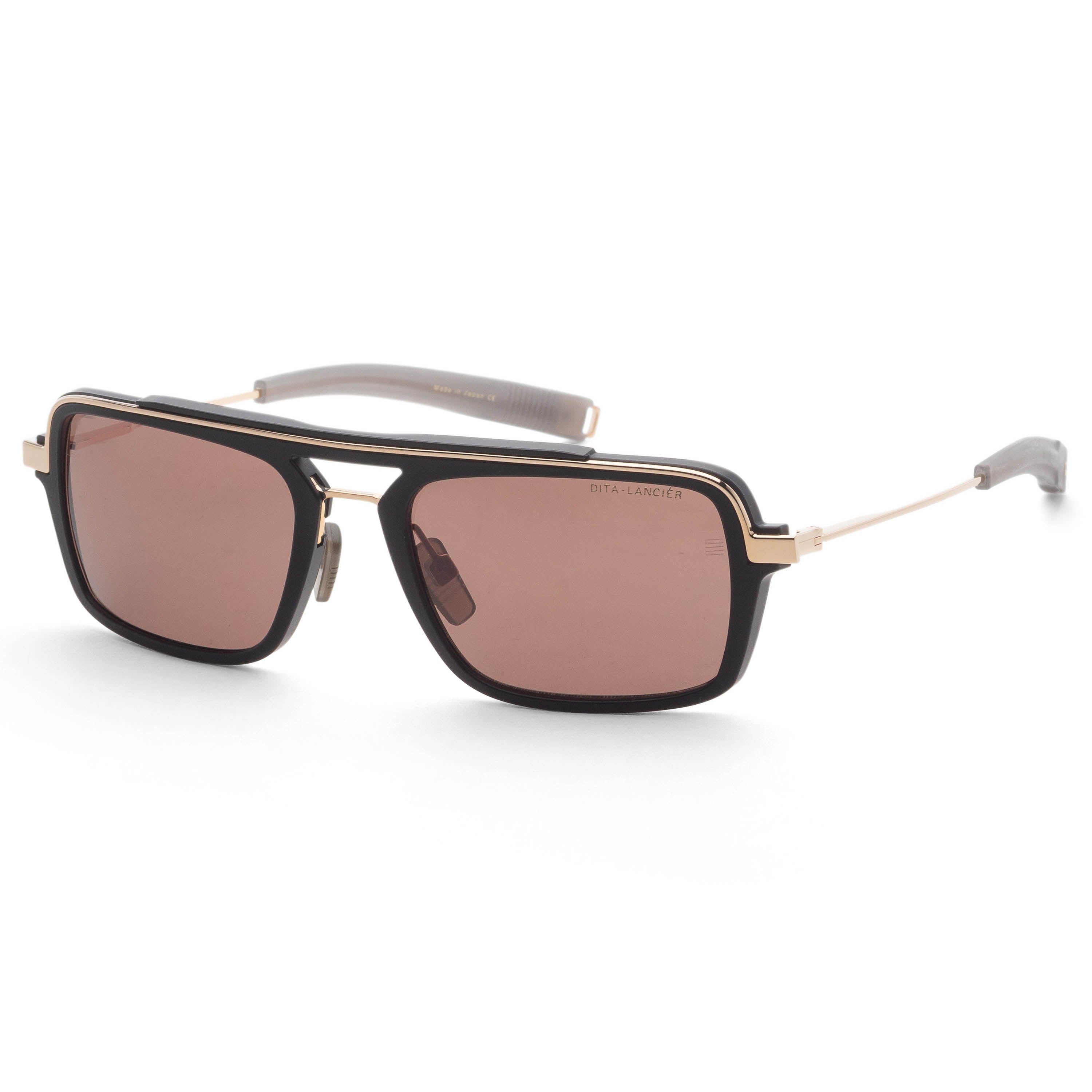 Dita Lancier Men's 55 mm Sunglasses Matte Black White Polarized DLS404-56-01