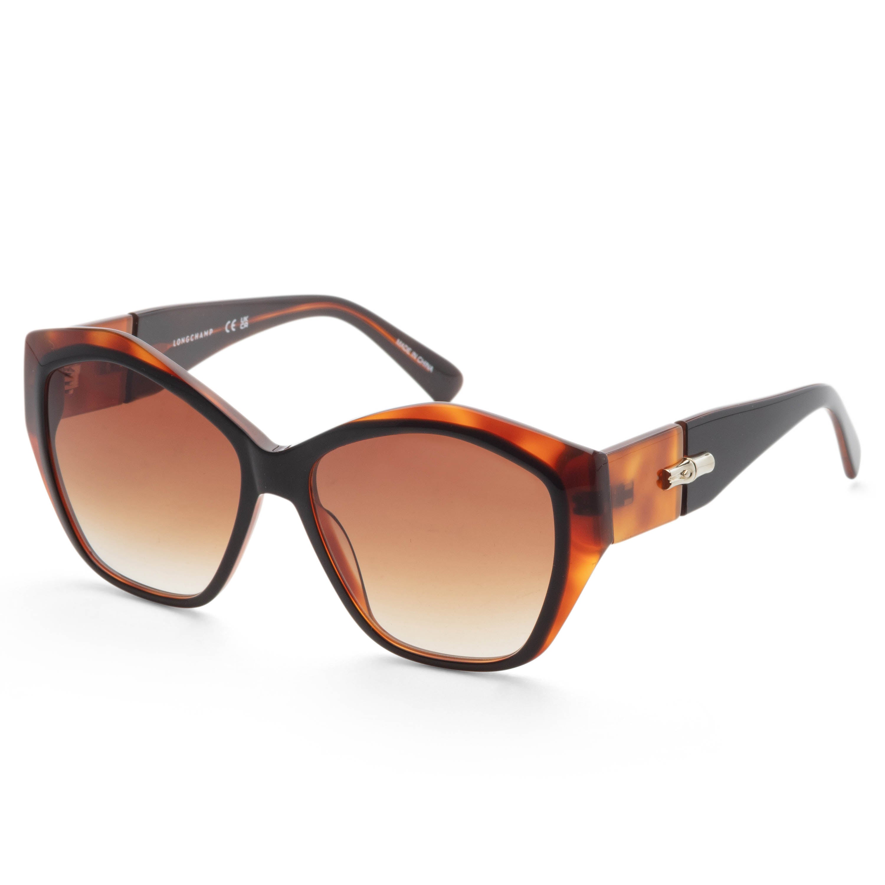 Longchamp Women's 57mm Black Havana Honey LO712S-011-57
