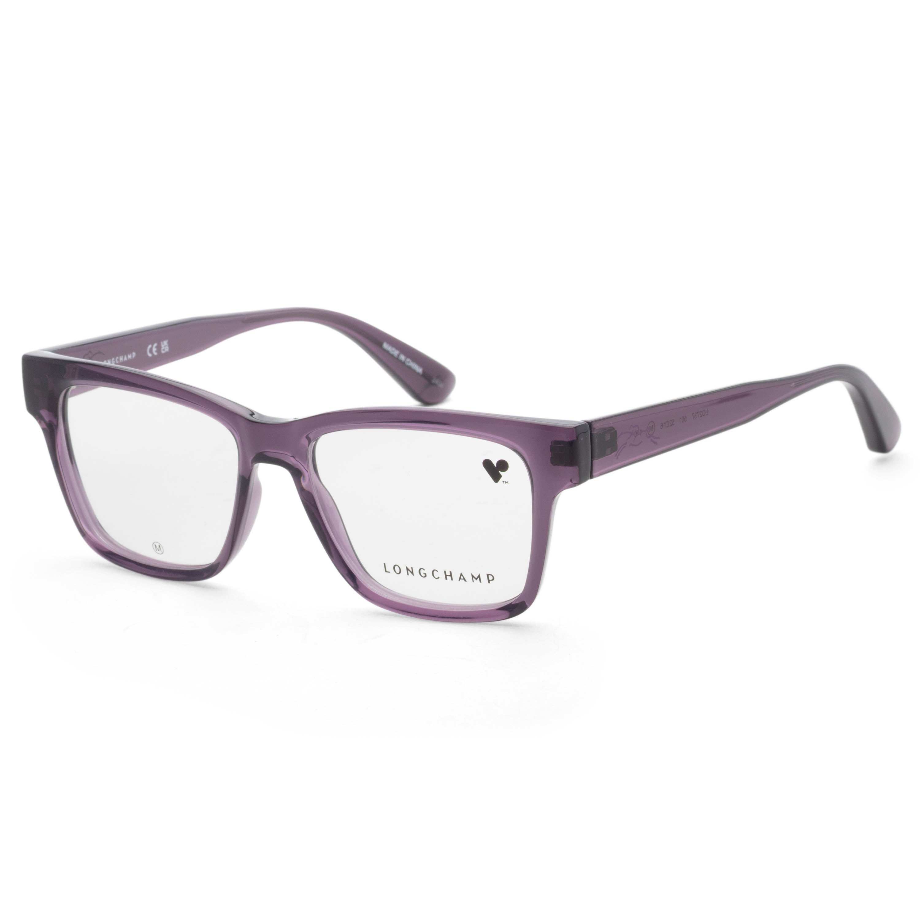 Longchamp Women's 52mm Transparent Purple Eyeglasses LO2737-501