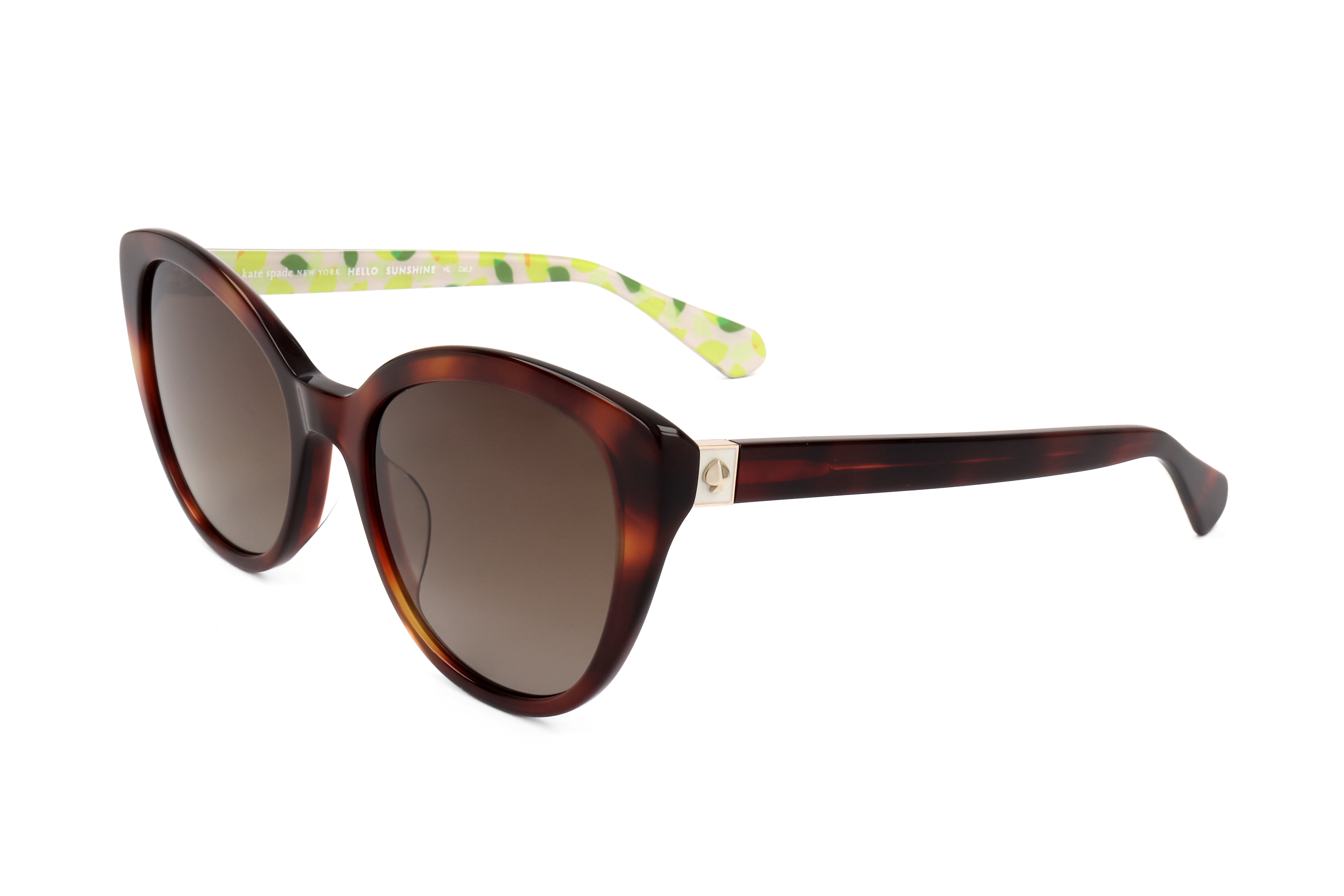 Kate Spade Women's 55mm Havana Pattern Beige Sunglasses AMBERLEE-S-1NR-55