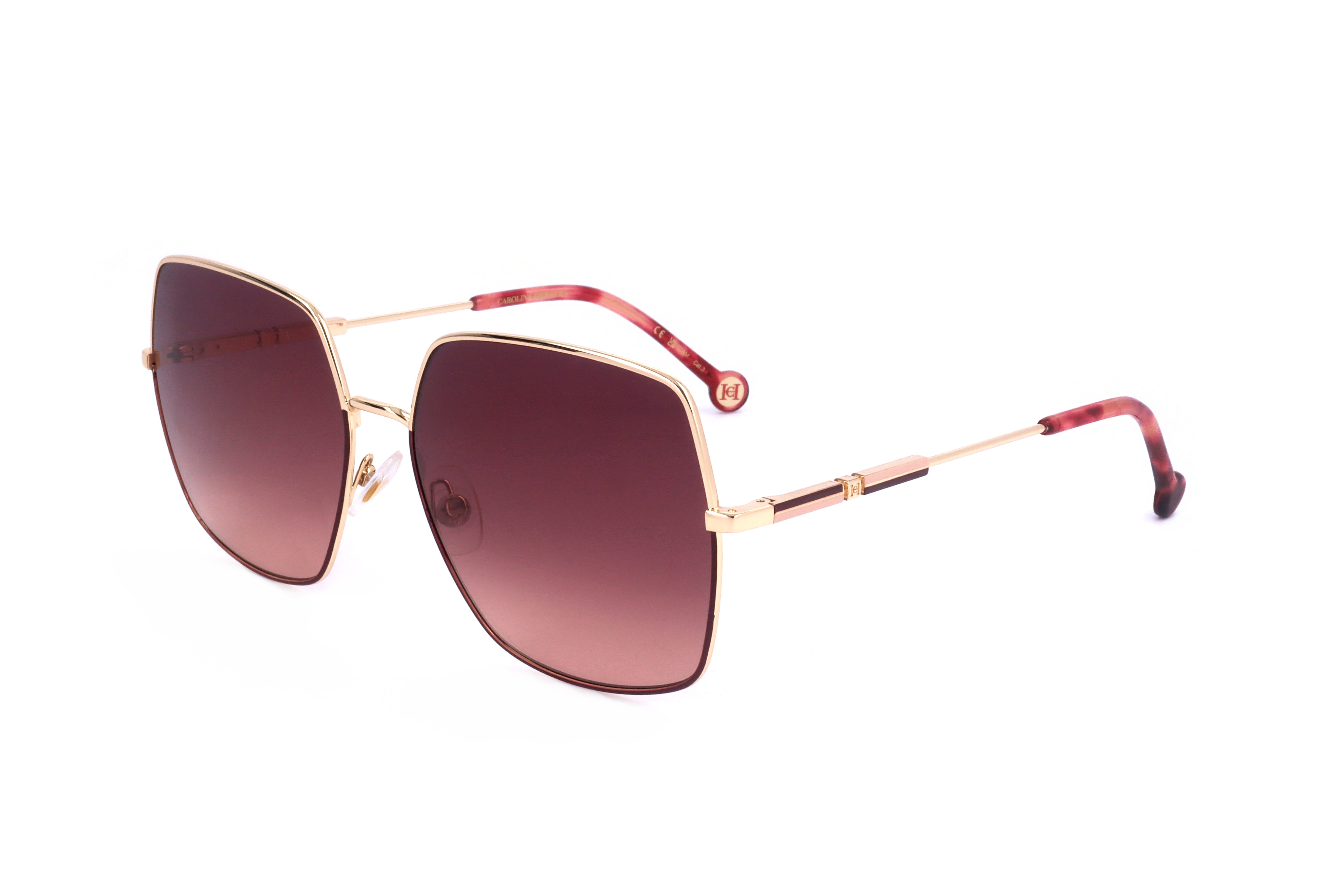 Carolina Herrera Women's 60mm Gold Burgundy Sunglasses HER0139-S-NOA-60