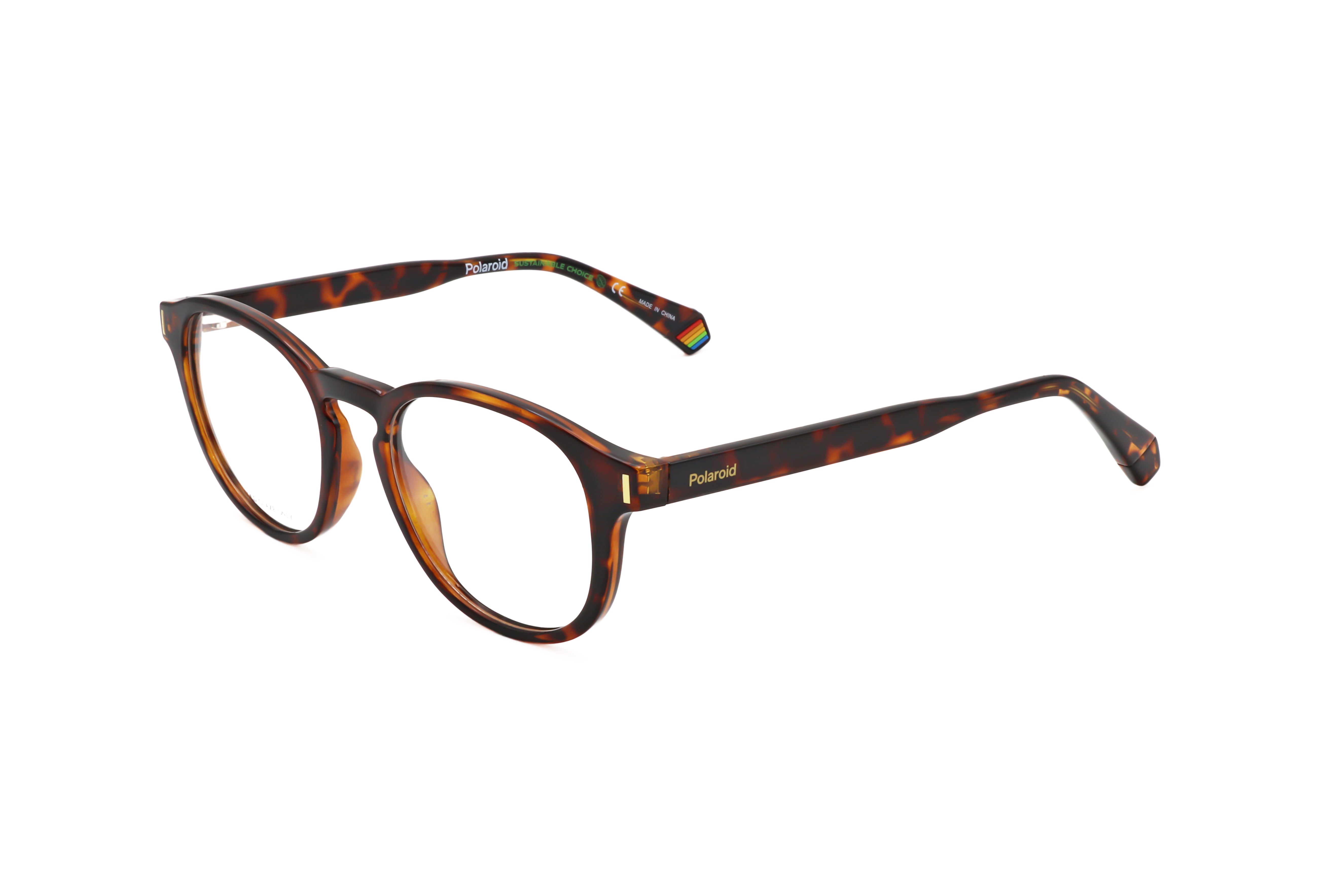 Polaroid Unisex 50 mm Havana Eyeglasses PLDD452-086-50